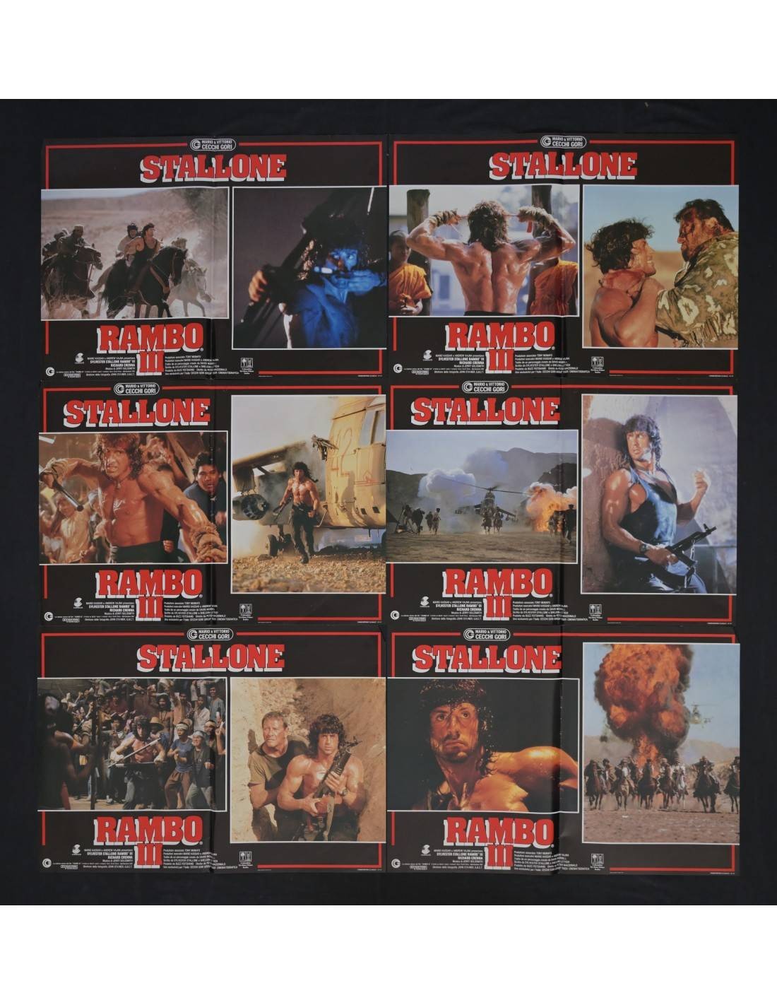 fotobuste RAMBO 3 sylvester stallone richard crenna jerry goldsmith F240