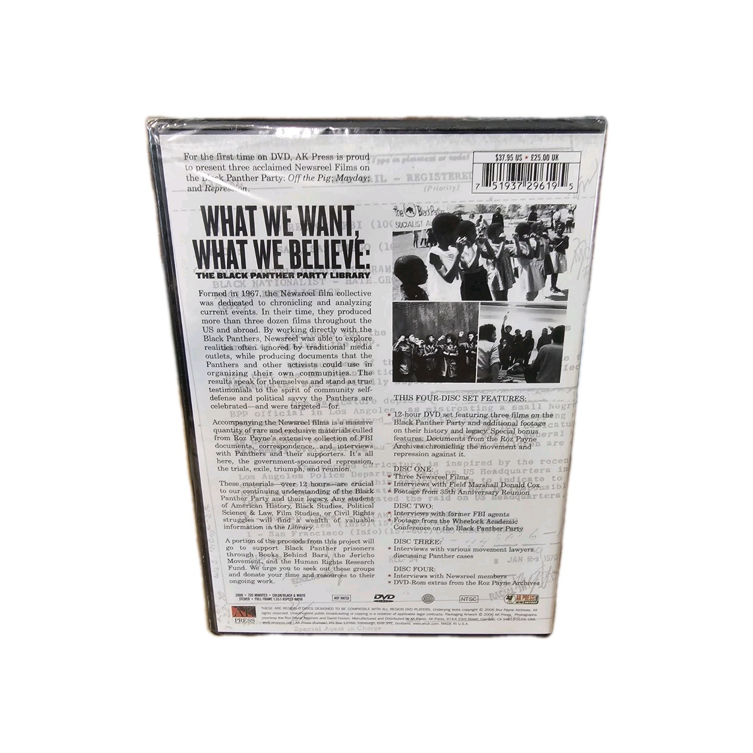 What We Want, What We Believe: The Black Panther Party Library four-DVD set New