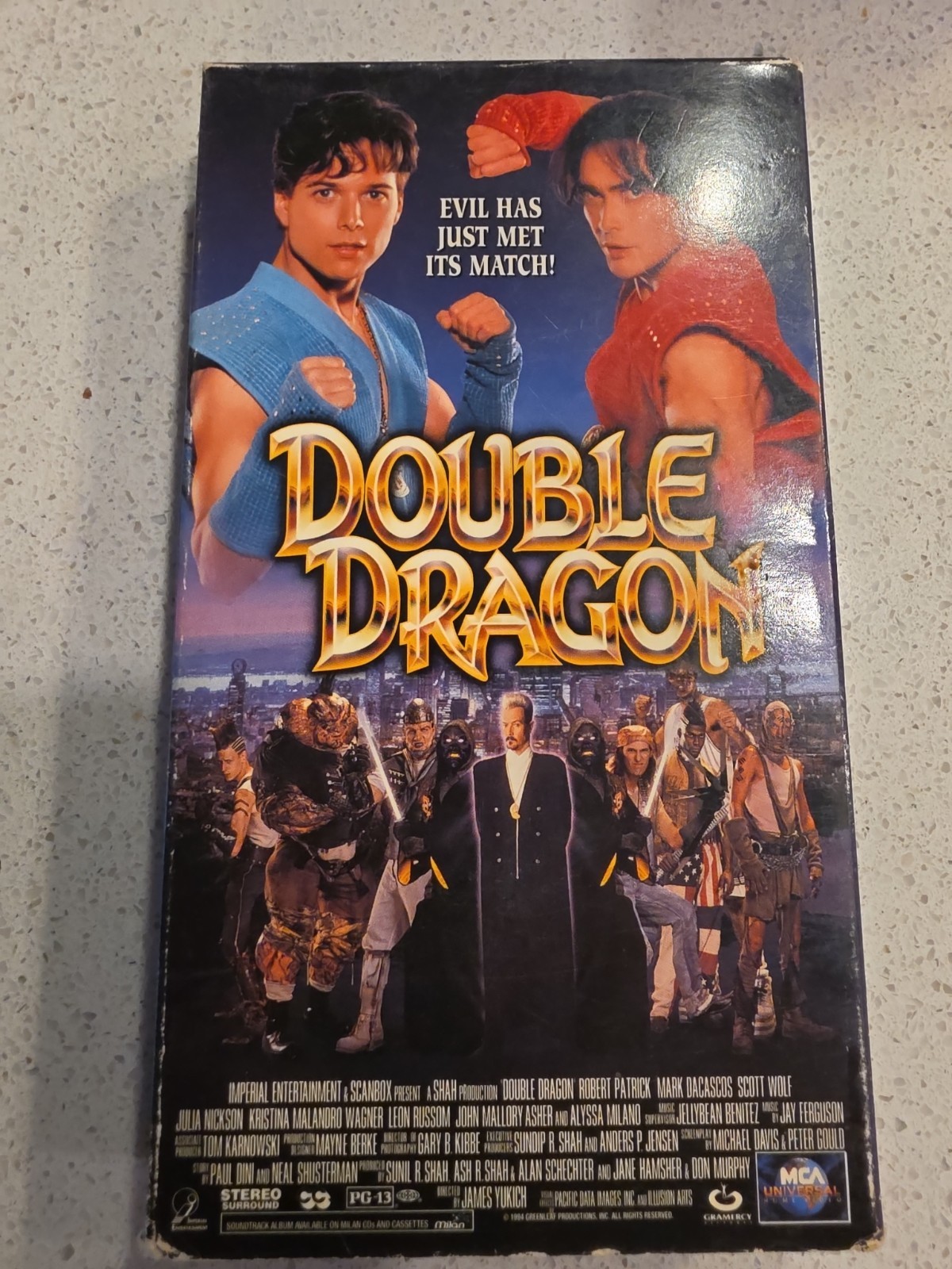 Double Dragon Movie (VHS Tape 1995) Robert Patrick & Mark Dacascos Vintage 90s