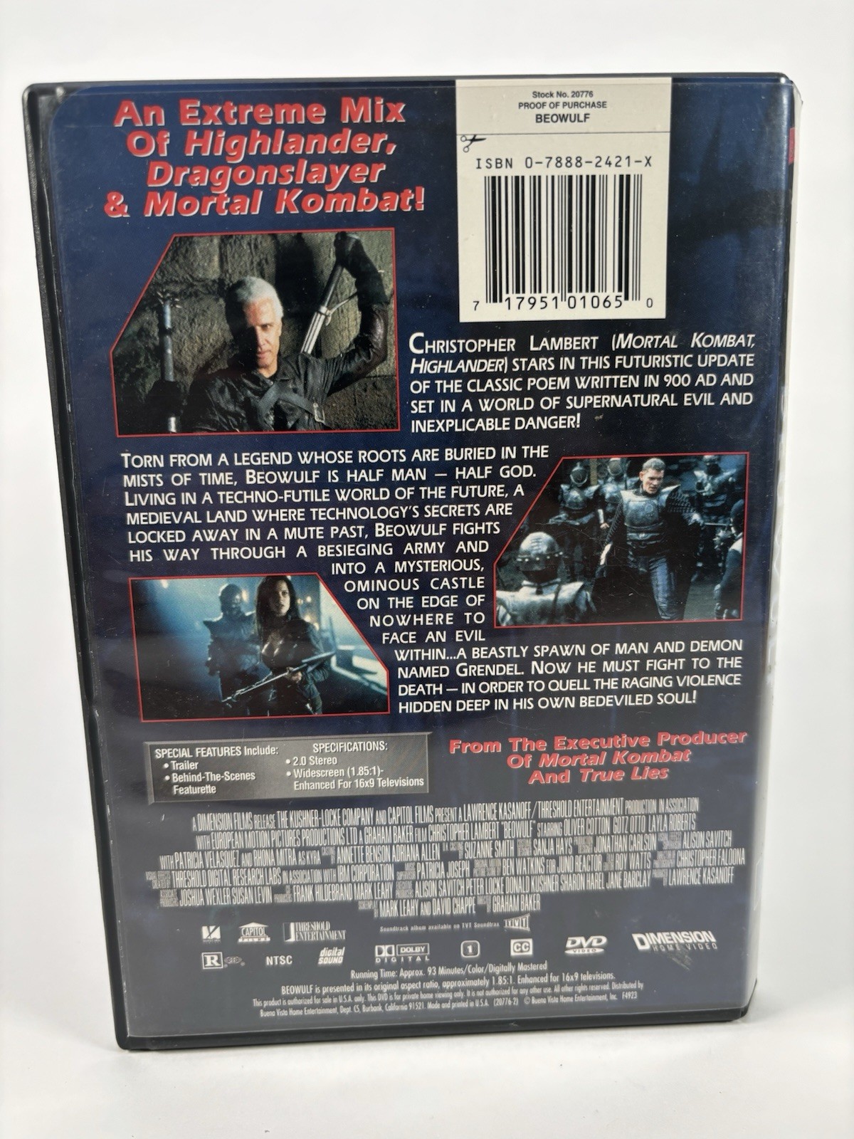 Beowulf (1999) DVD R 93m Dimension Christopher Lambert Widescreen Supernatural