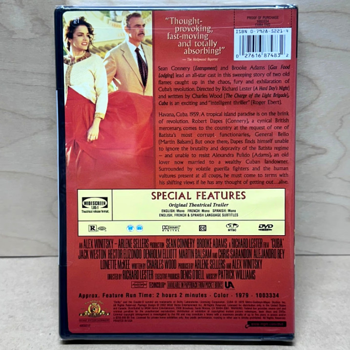 Cuba DVD Sean Connery Brooke Adams 1979 Political Drama Movie NEW SEALED