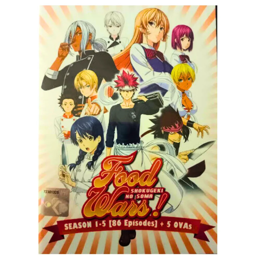 Food Wars!/Shokugeki no Souma Season 1-5 Complete Anime DVD English Dubbed