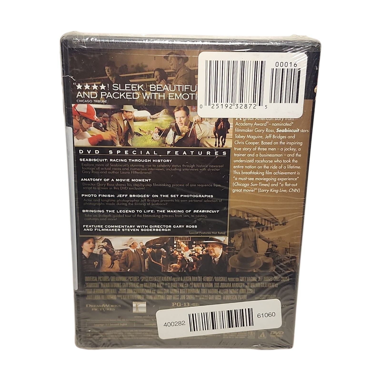 Seabiscuit Movie DVD, 2003 Tobey Maguire, Jeff Bridges, Chris Cooper New Sealed