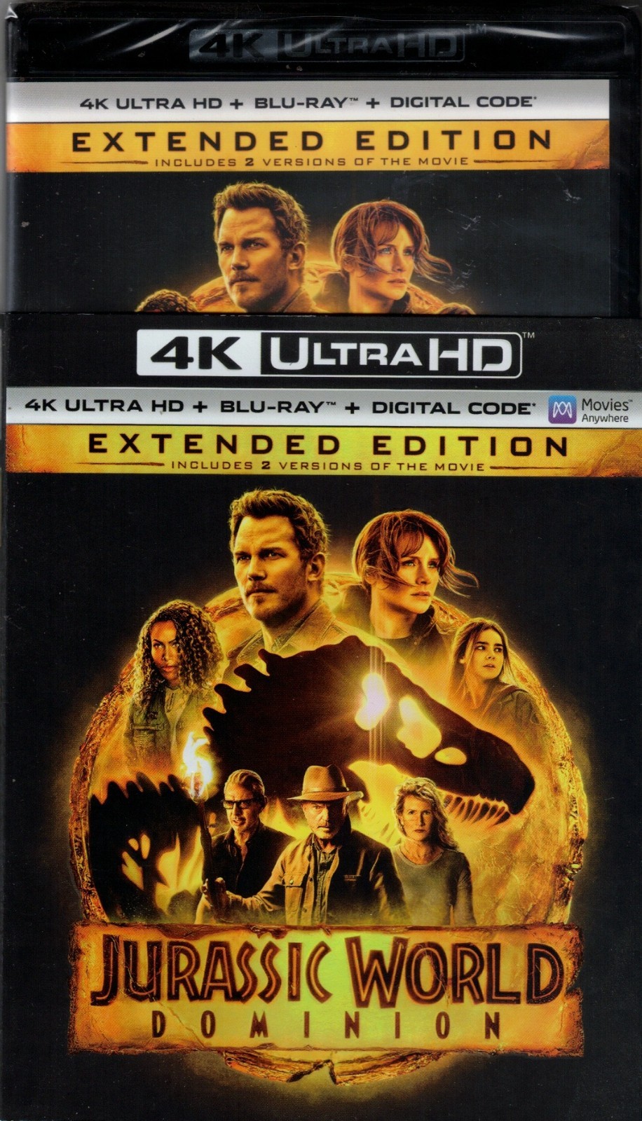 Jurassic World: Dominion (4K Ultra HD/Blu-Ray, 2022 Extended Ed) SEALED w/slip