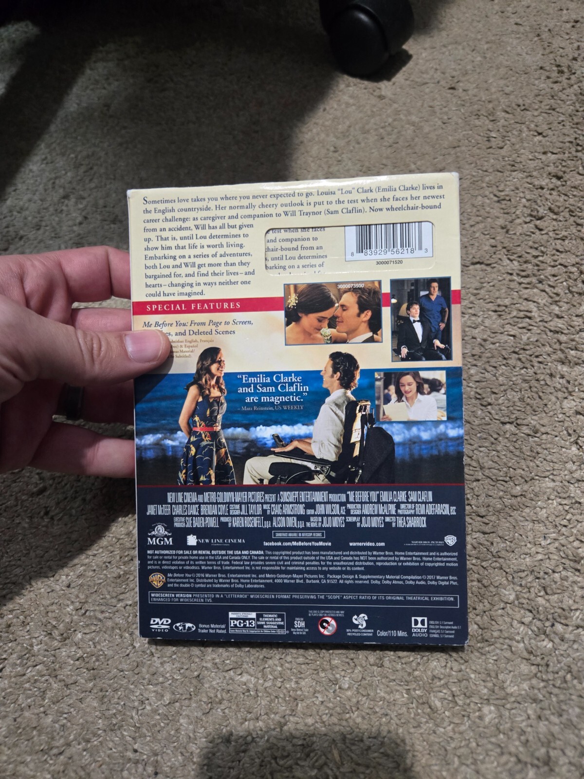 Me Before You DVD
