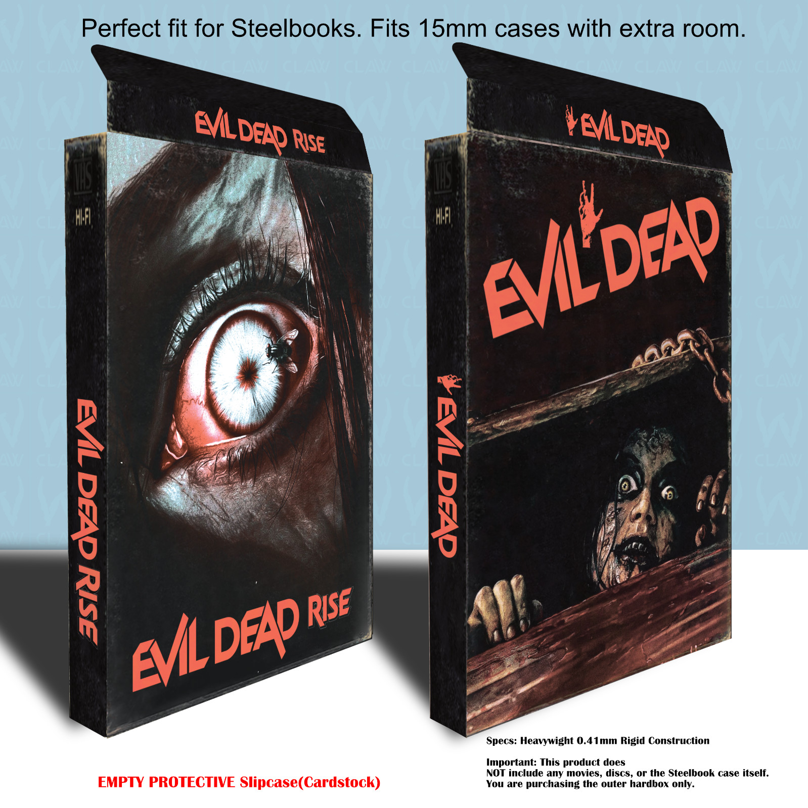 Evil Dead Duo Retro Fullslip For Steelbook (No Movie, Onyl Box)