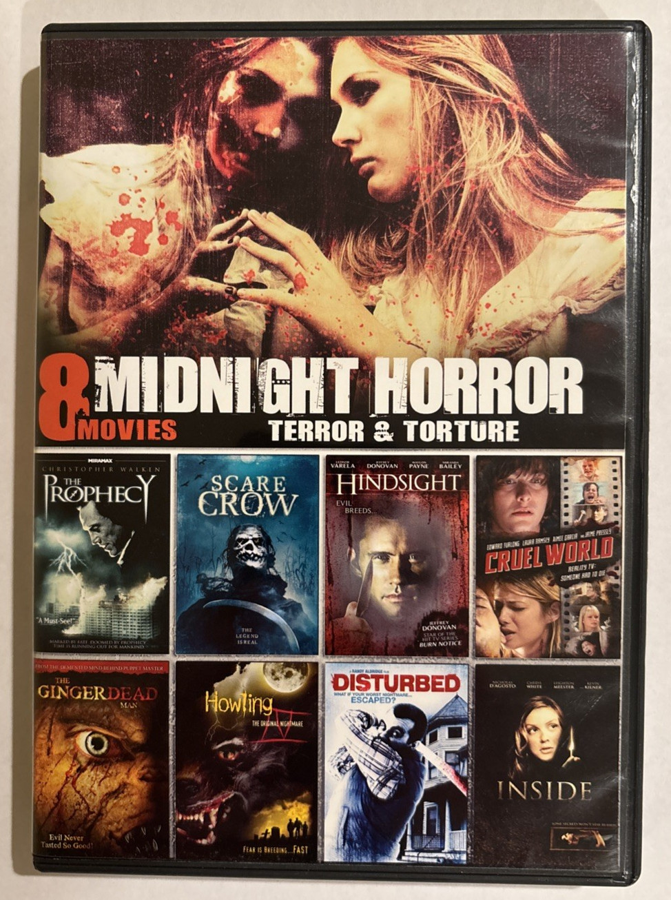 Midnight Horror Collection- Terror & Torture (DVD, 2012, 2-Discs) HORROR MOVIES!