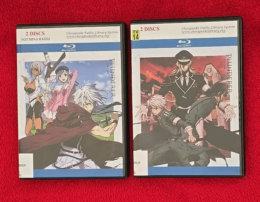 Plunderer: Part One and Part Two (Anime Blu-ray Lot), Ex Library Copies 4 Discs