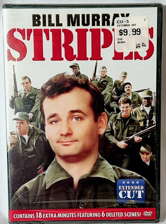 🇺🇸🤣 Stripes DVD • Extended Cut • 18 Bonus Minutes Bill Murray Comedy Classic