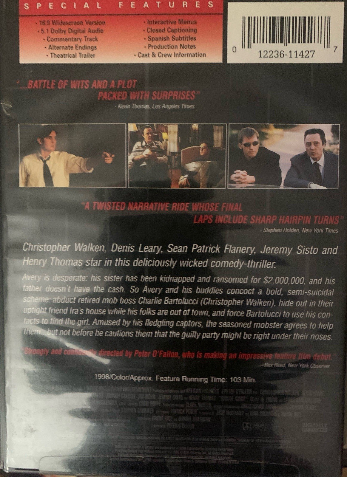 Suicide Kings starring Christopher Walken Original hard case and art cover