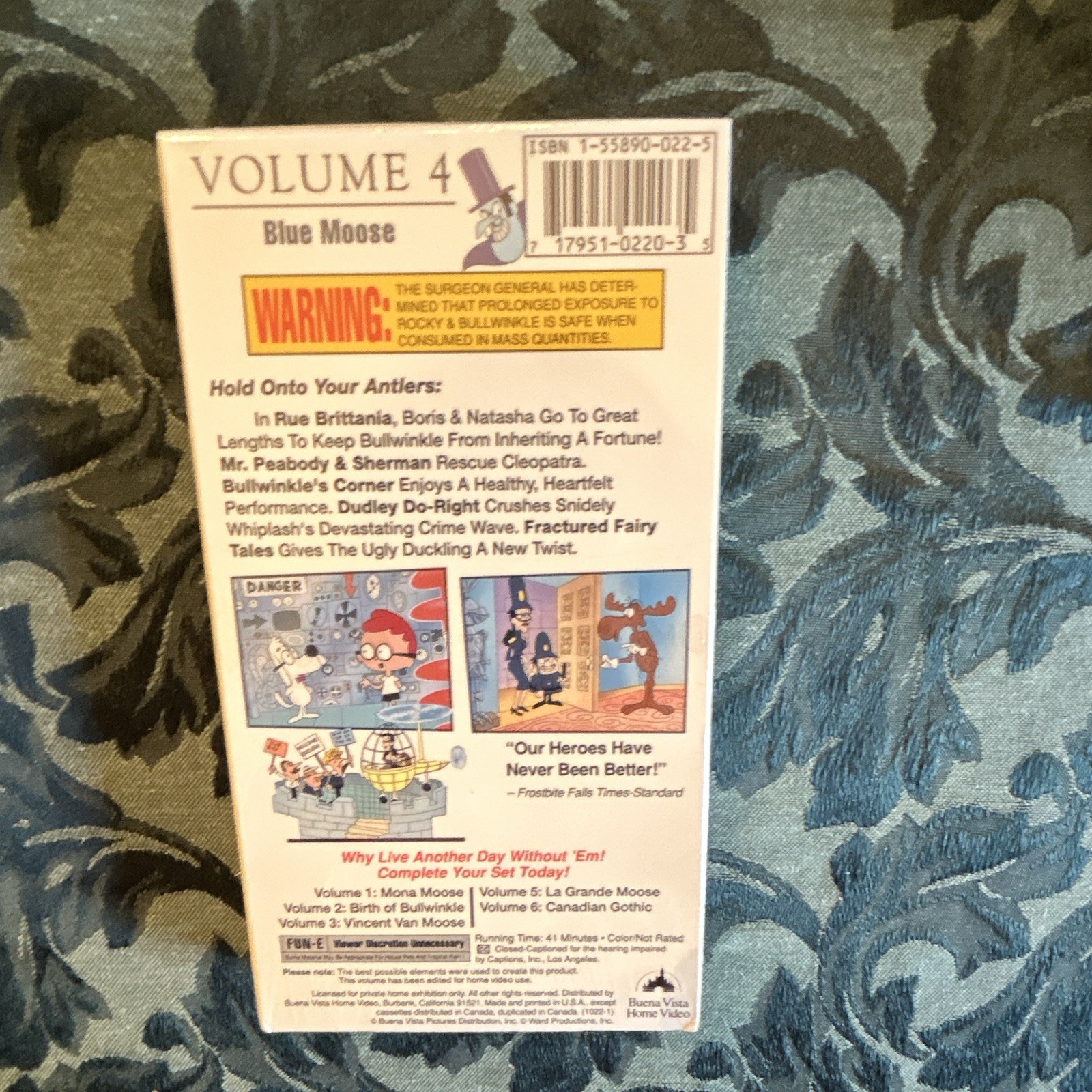 The Adventures of Rocky and Bullwinkle VHS Box Set Vol 1-6 Buena Vista 1992