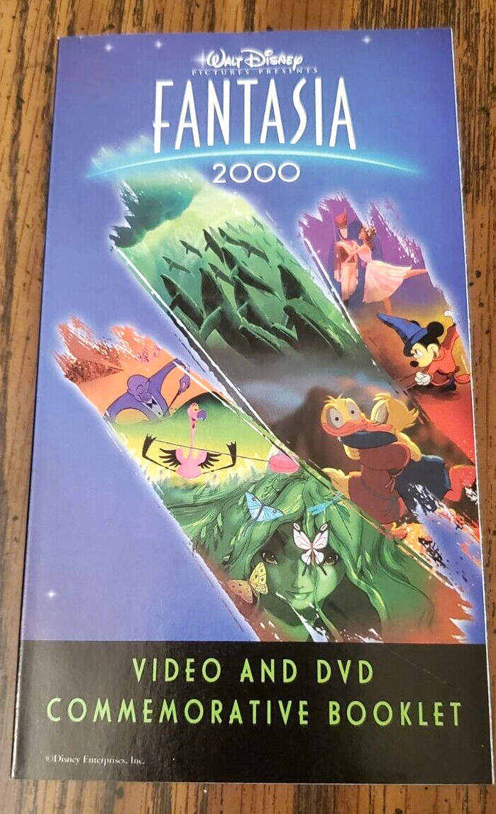 Walt Disney Pictures Presents Fantasia 2000 VHS Made In USA 74 Minutes Run Time