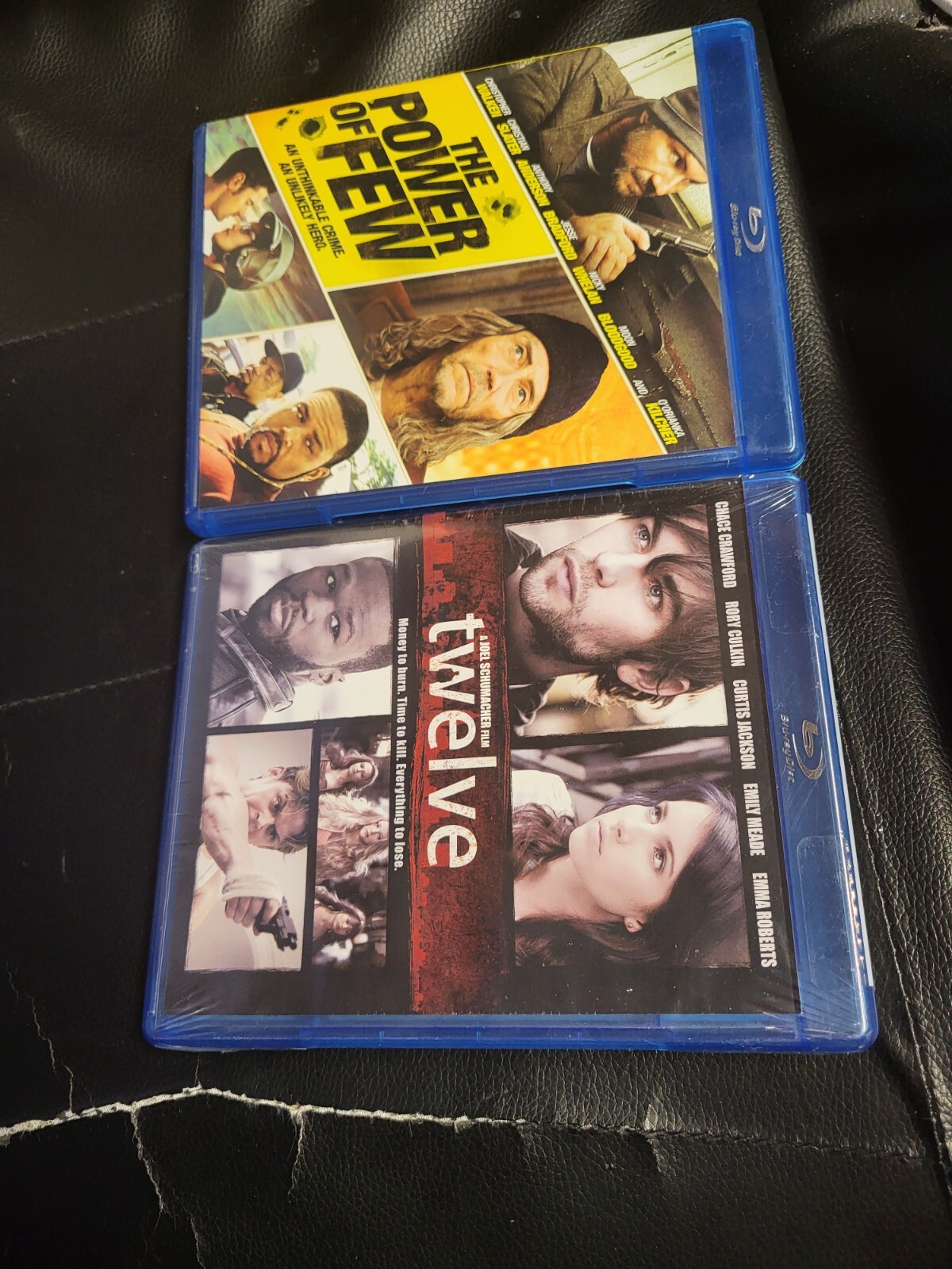 lot of 2: Twelve [Chace Crawford]/NEW/SEALED + the power of few [ USED] Blu Ray