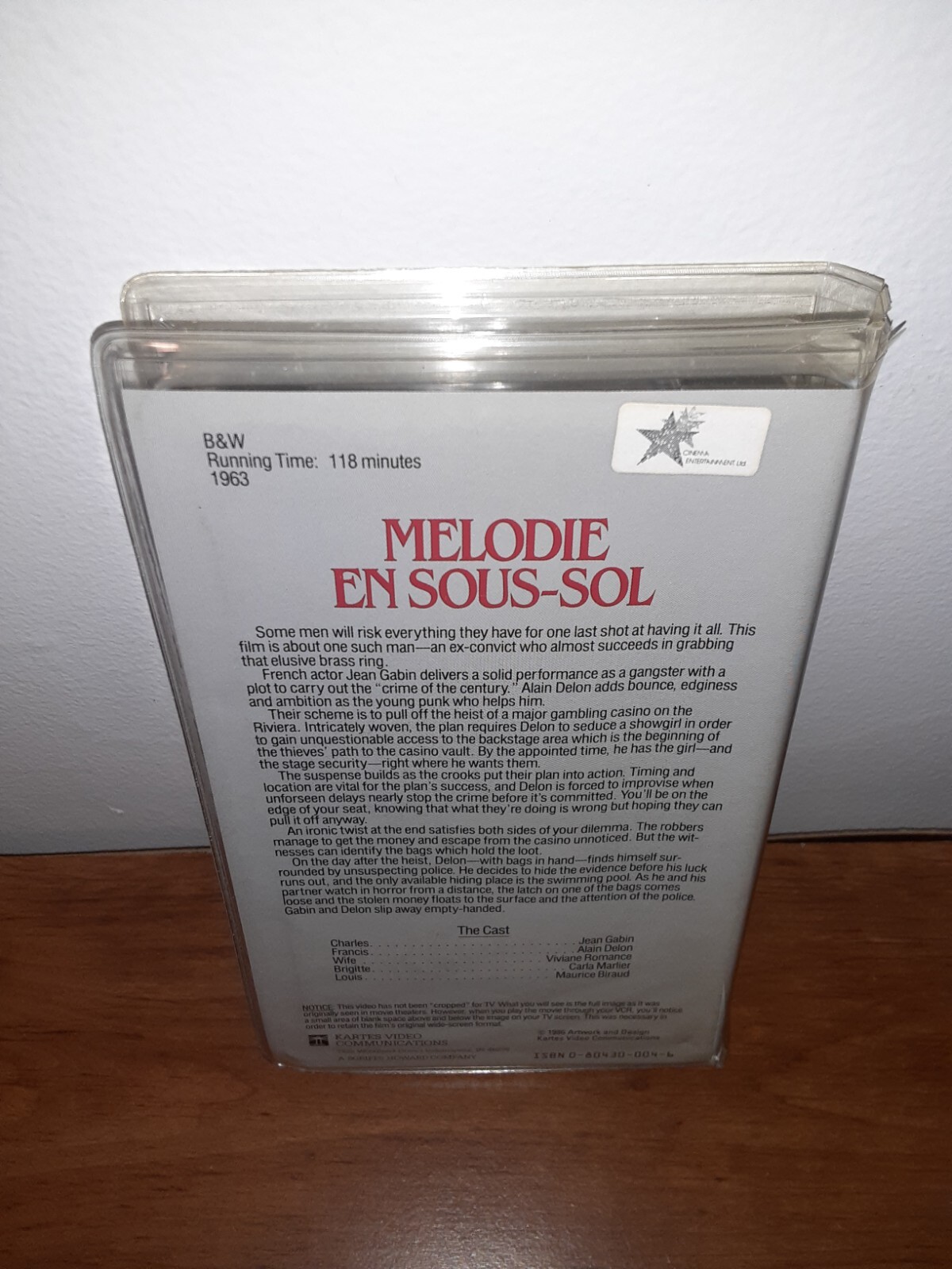 MELODIE EN SOUS-SOL (The Big Grab) VHS Jean Gabin 1986 French w/ English Subs