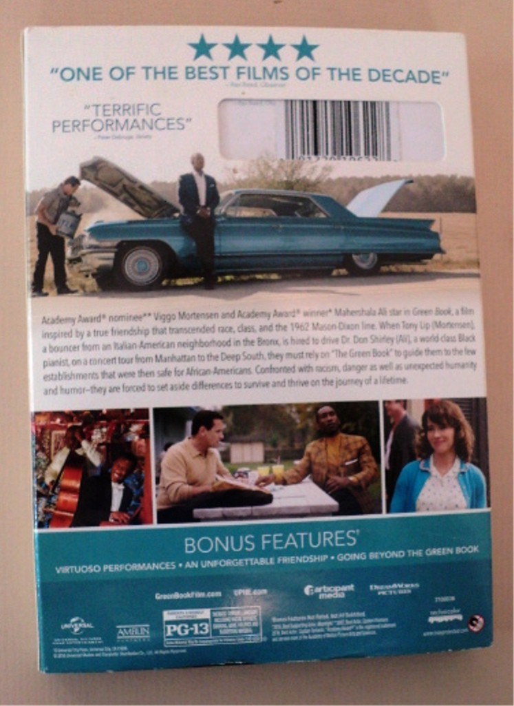 Green Book – DVD – PG 13 – 2019 – Inspired by a True Friendship