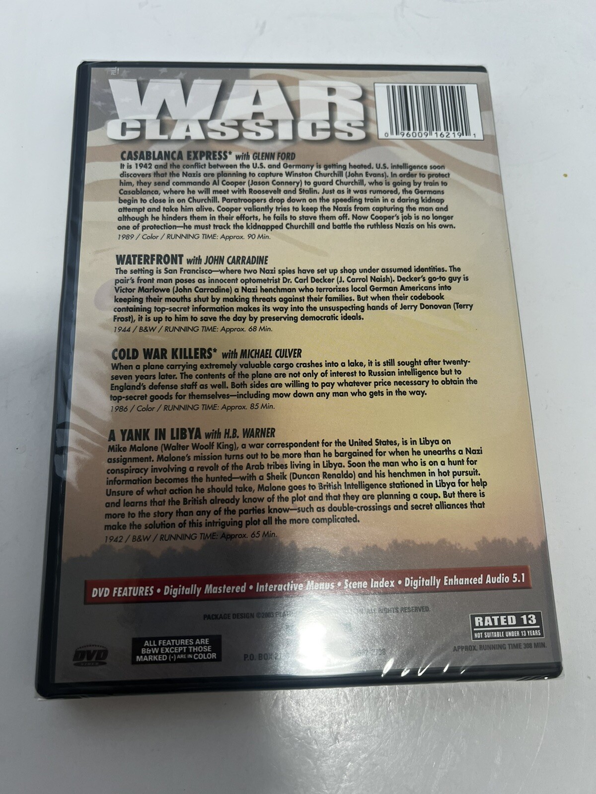 War Classics – 8 Feature Films (2003, 2-Disc Set) Vol. 1 is New Sealed Clean