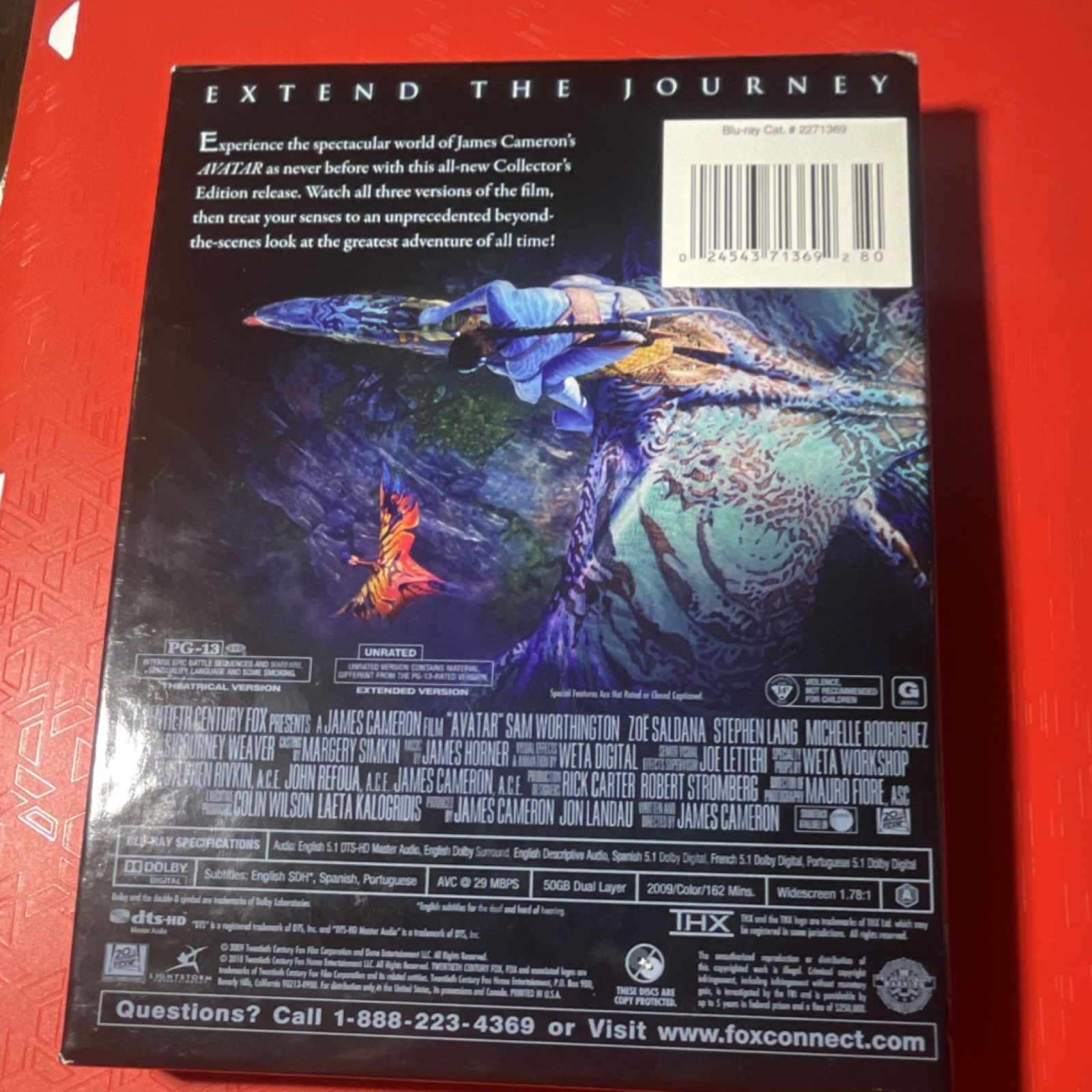 Avatar Extended Collector’s Edition Blu-ray 3-Disc Set Cardboard Sleeve