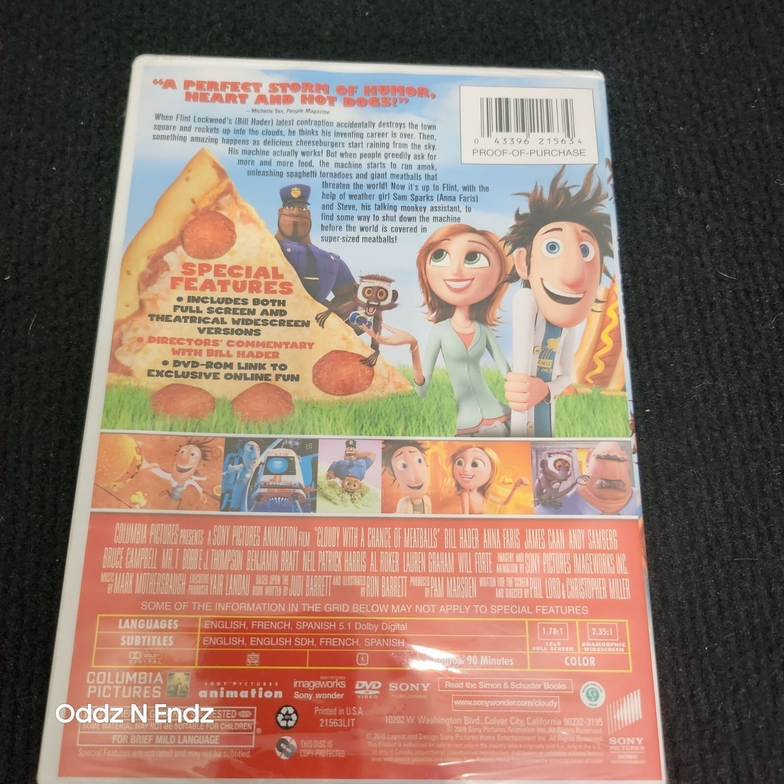 Cloudy With A Chance Of Meatballs DVD New Sealed Family Animation Comedy From Th