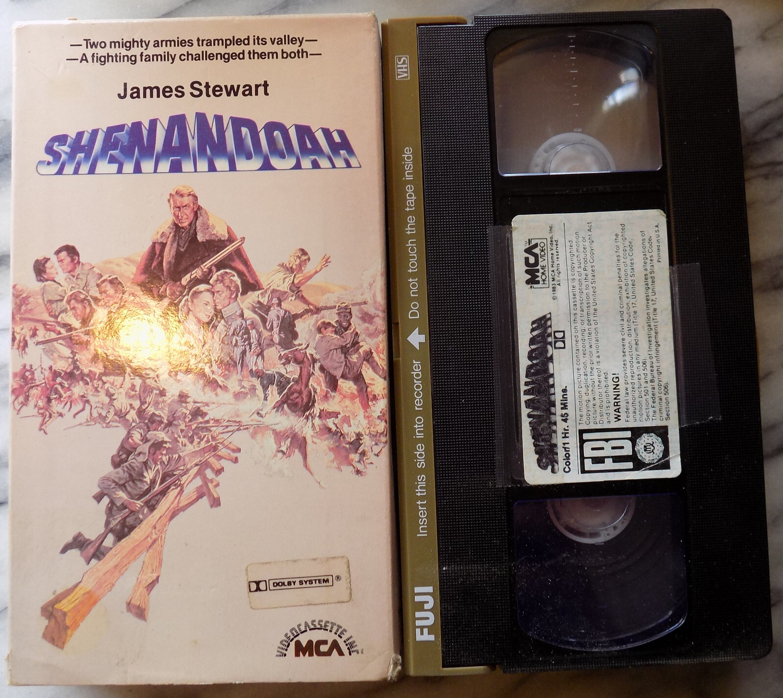 Shenandoah – HTF MCA Pre UPC VHS – James Stewart – Katherine Ross – Doug McClure