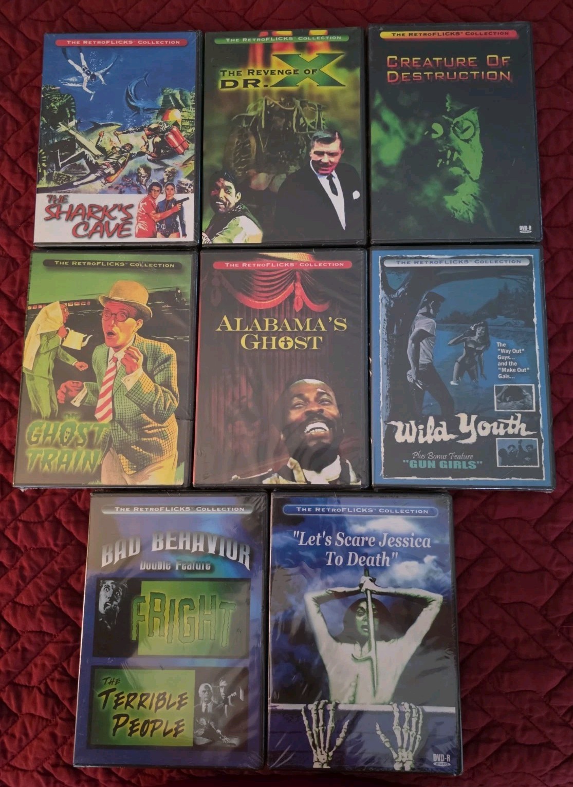 8 Sealed RetroFlicks Cult Horror Sci-Fi DVD Lot Alabama’s Ghost Fright