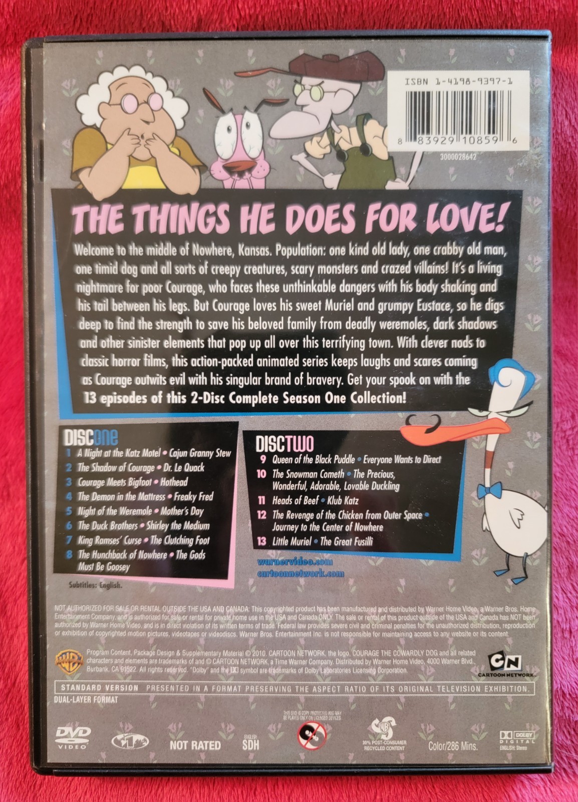 COURAGE THE COWARDLY DOG Season 1 CARTOON NETWORK Animation FREE SHIPPING