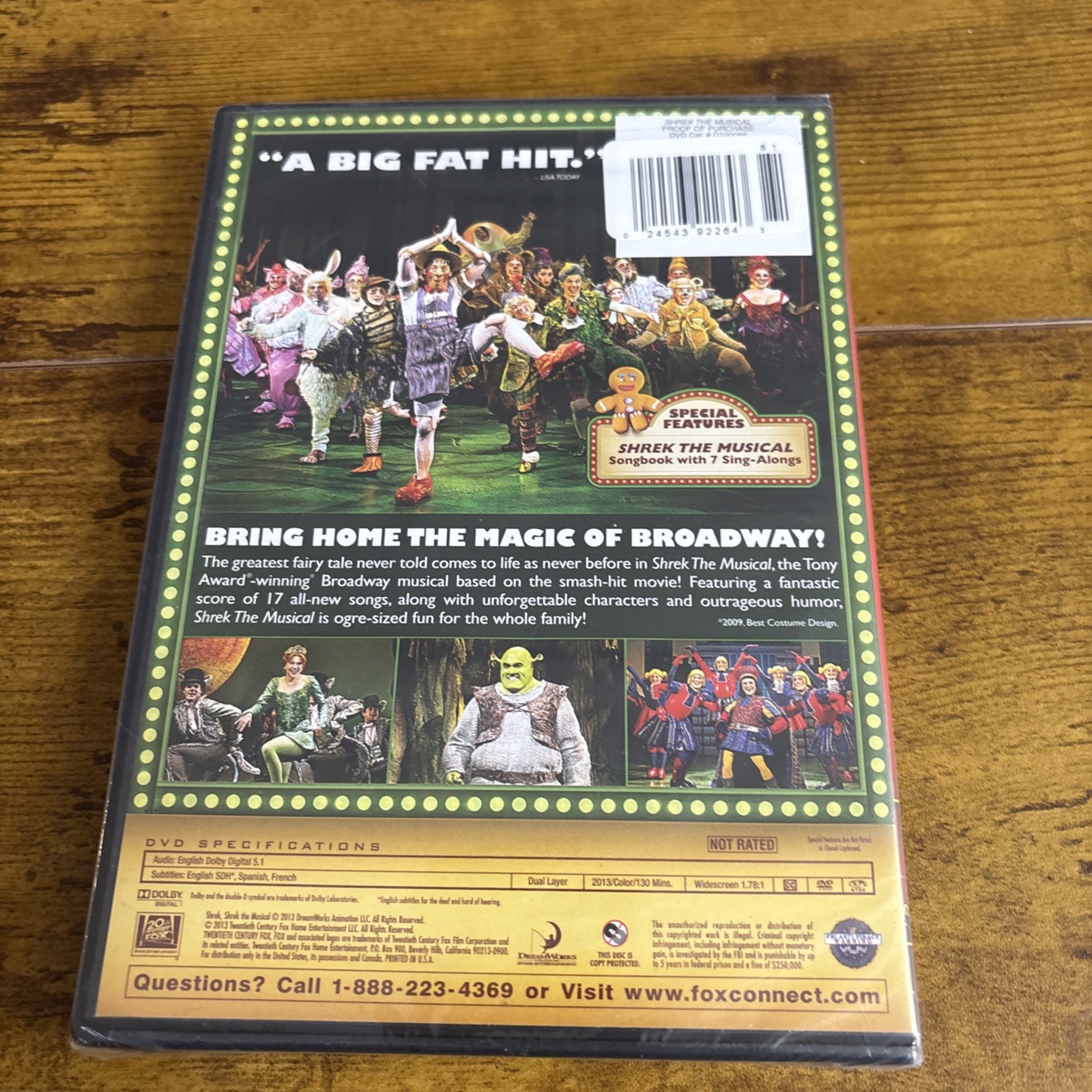 Shrek the Musical (DVD, 2013) Broadway NEW SEALED