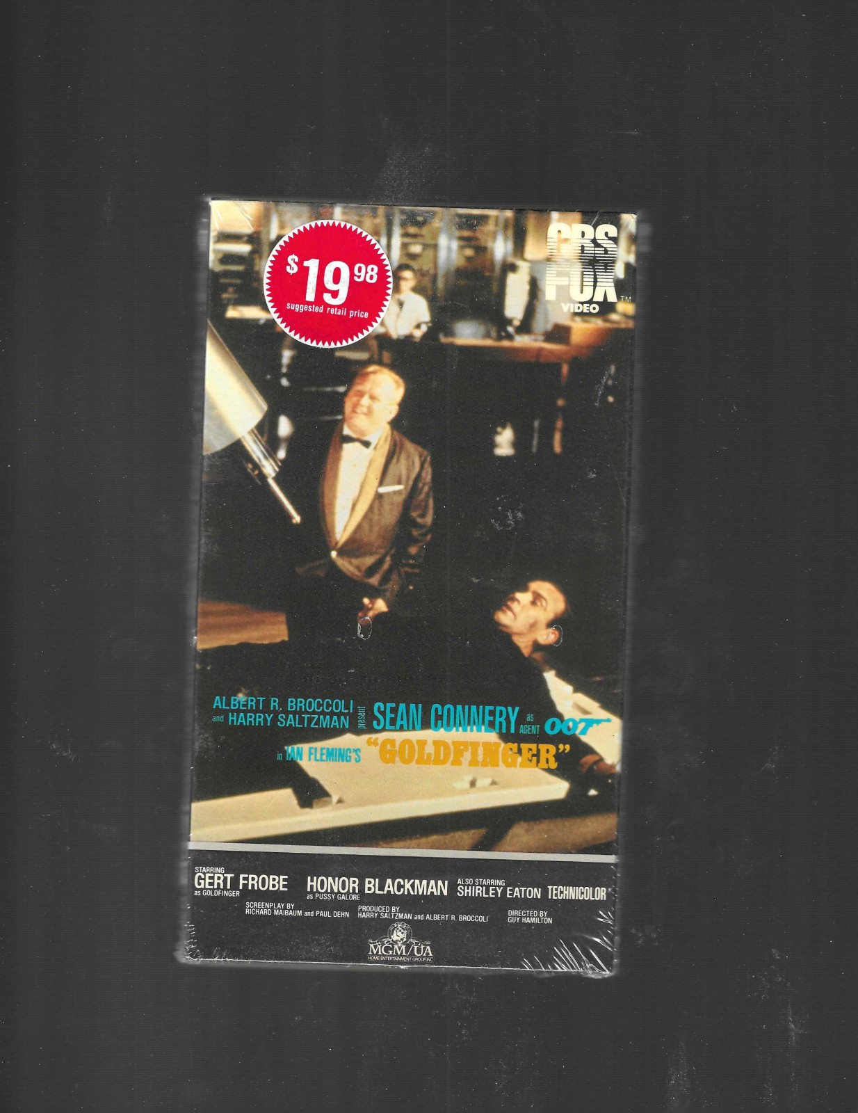 GOLDFINGER VHS SEAN CONNERY 007 JAMES BOND Gert Frobe Honor Blackman nonrental