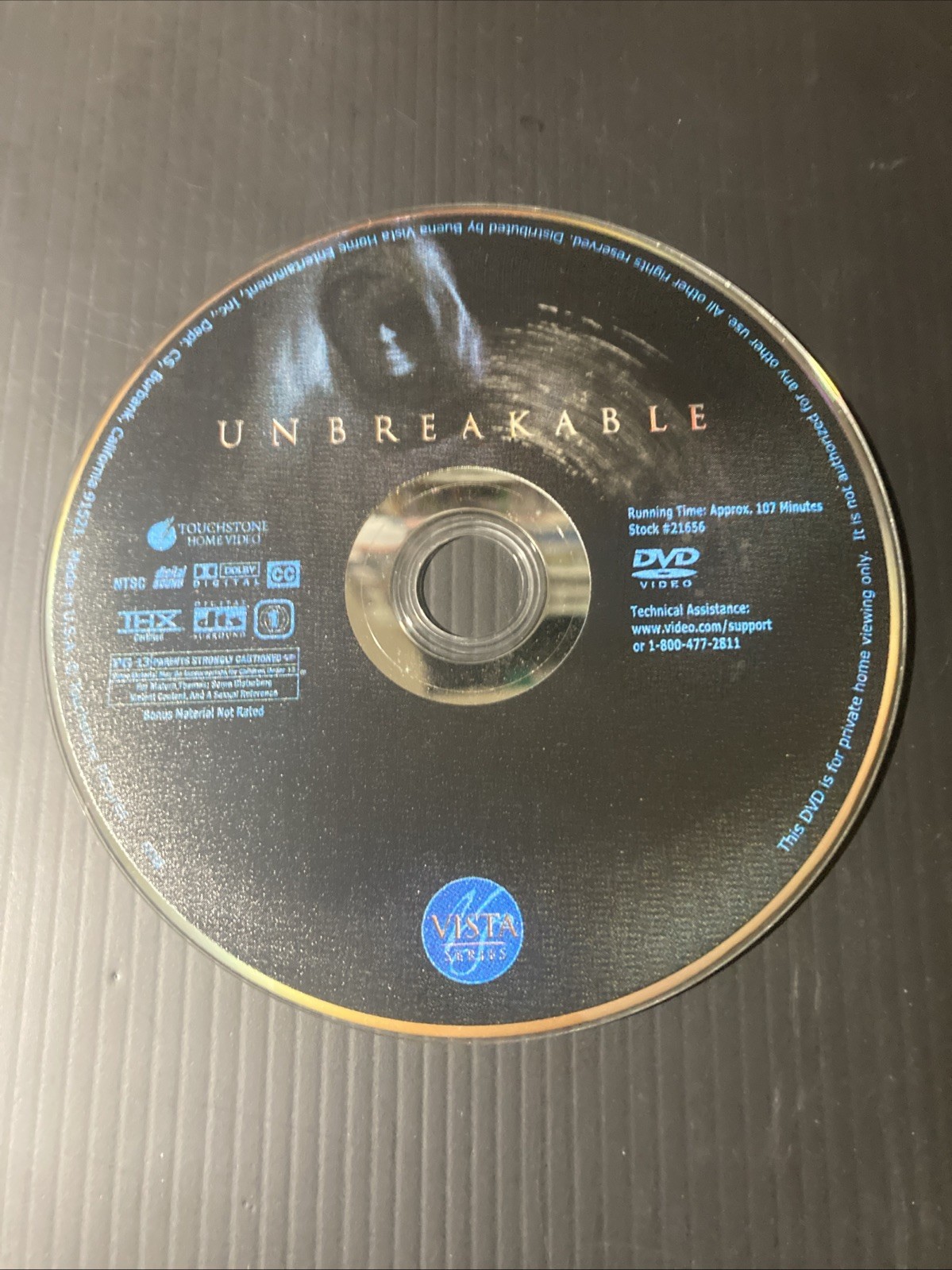 Unbreakable, Bruce Willis, Samuel L Jackson DVD Disc Only Combined shipping