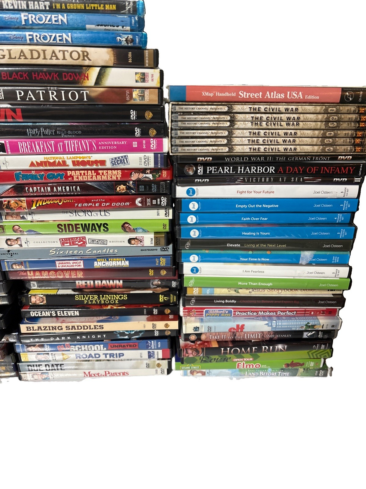 Lot Of 80 Dvds: Mix Of Movie Genres Action, Drama, Religious