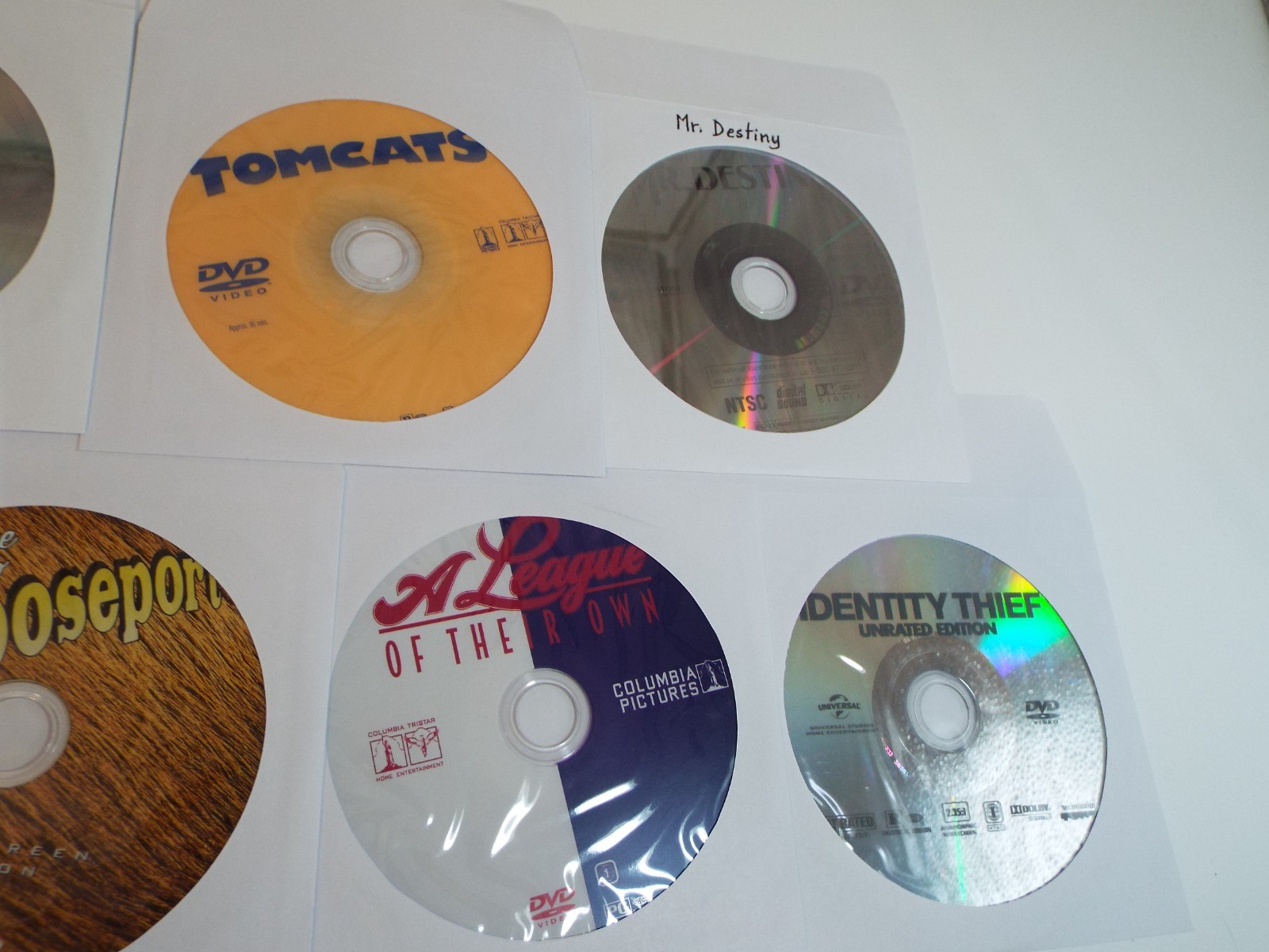 DVD COMEDY LOT-High Spirits-TOMCATS-MR DESTINY-WALTER MITTY-MOOSEPORT-IDENTITY**