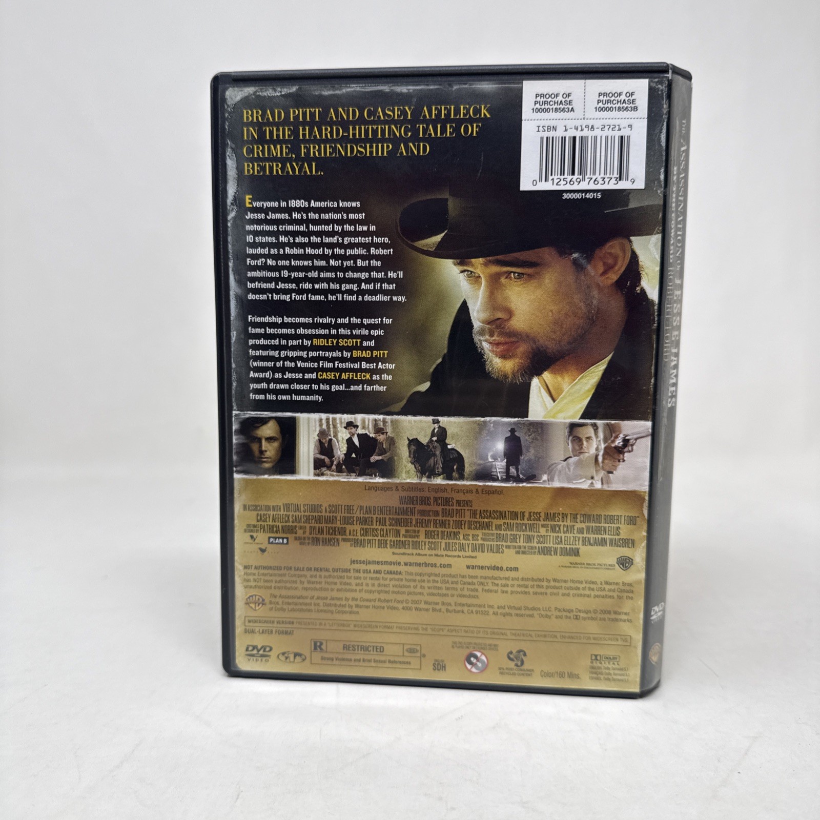 The Assassination of Jesse James by the Coward Robert Ford (DVD, 2007)