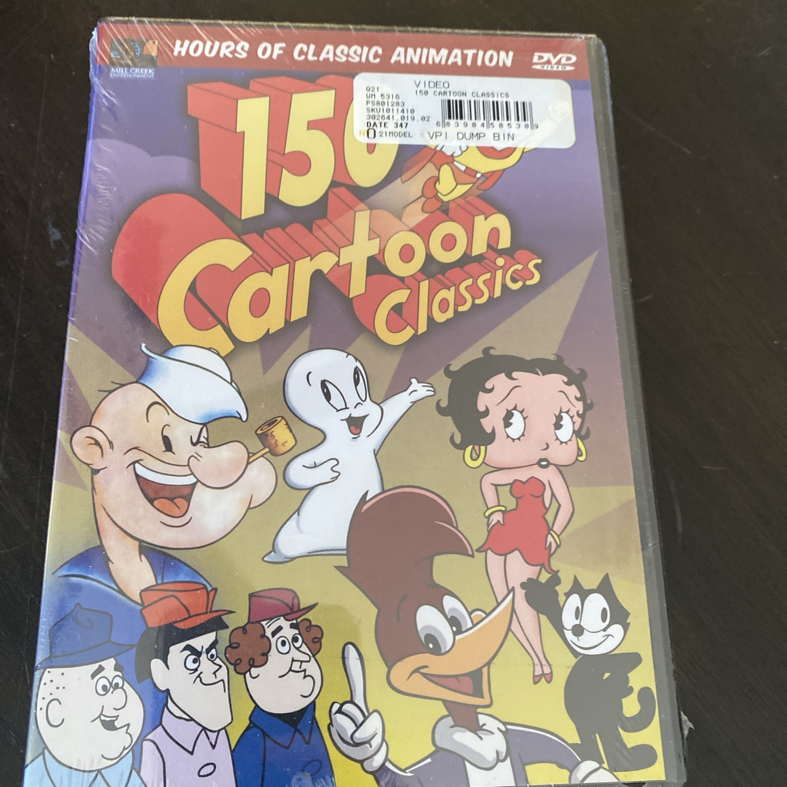 150 CARTOON CLASSICS 4 Disc DVD Set Great For Kids Brand New Vintage Sealed