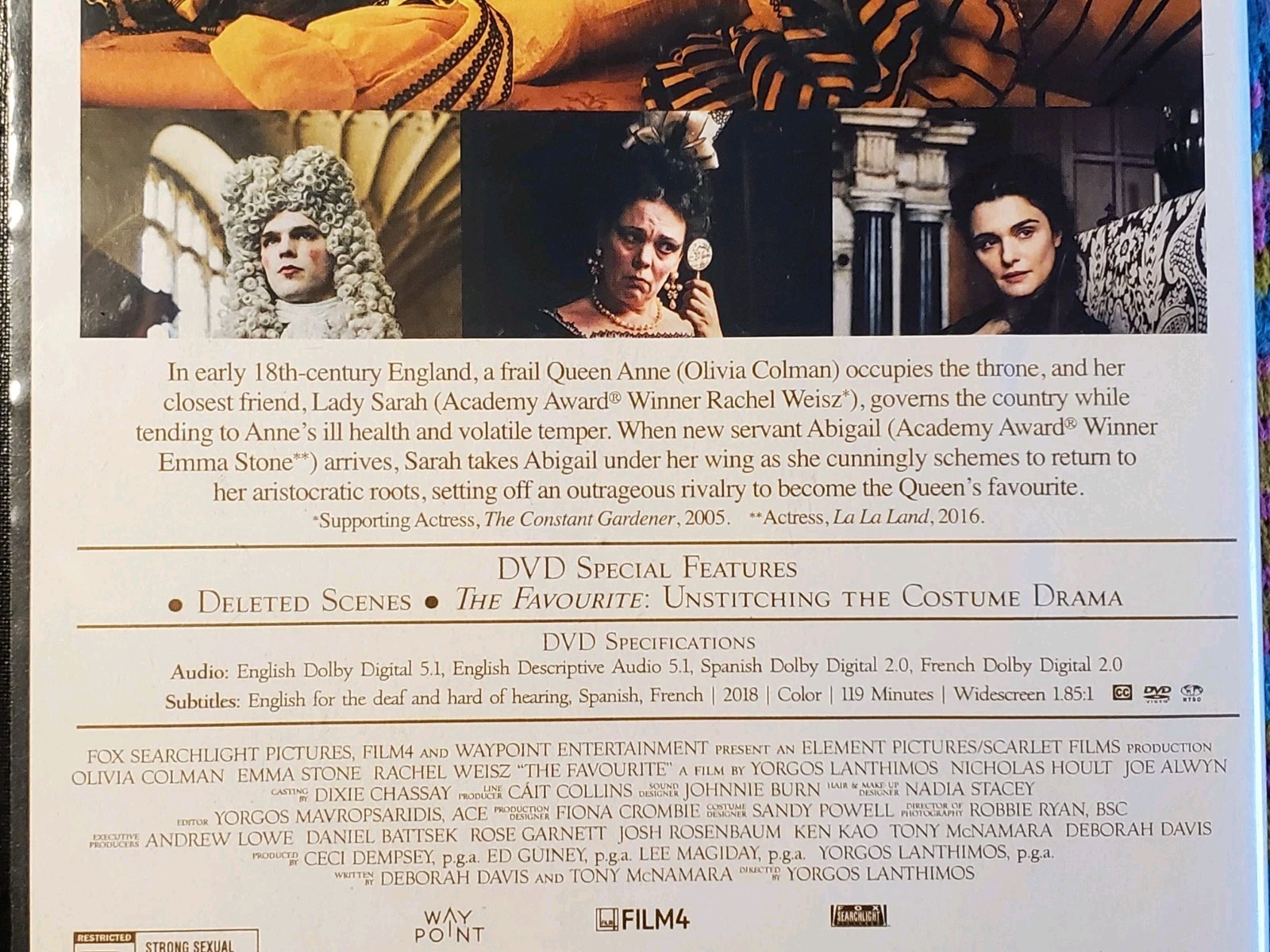 The Favourite (DVD, 2018) Yorgos Lanthimos Film Emma Stone Olivia Colman