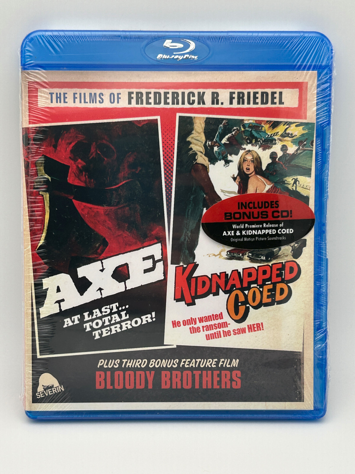 Axe (1975) / Kidnapped Coed (1976) Blu-ray Severin 70s Horror Double Feature NEW