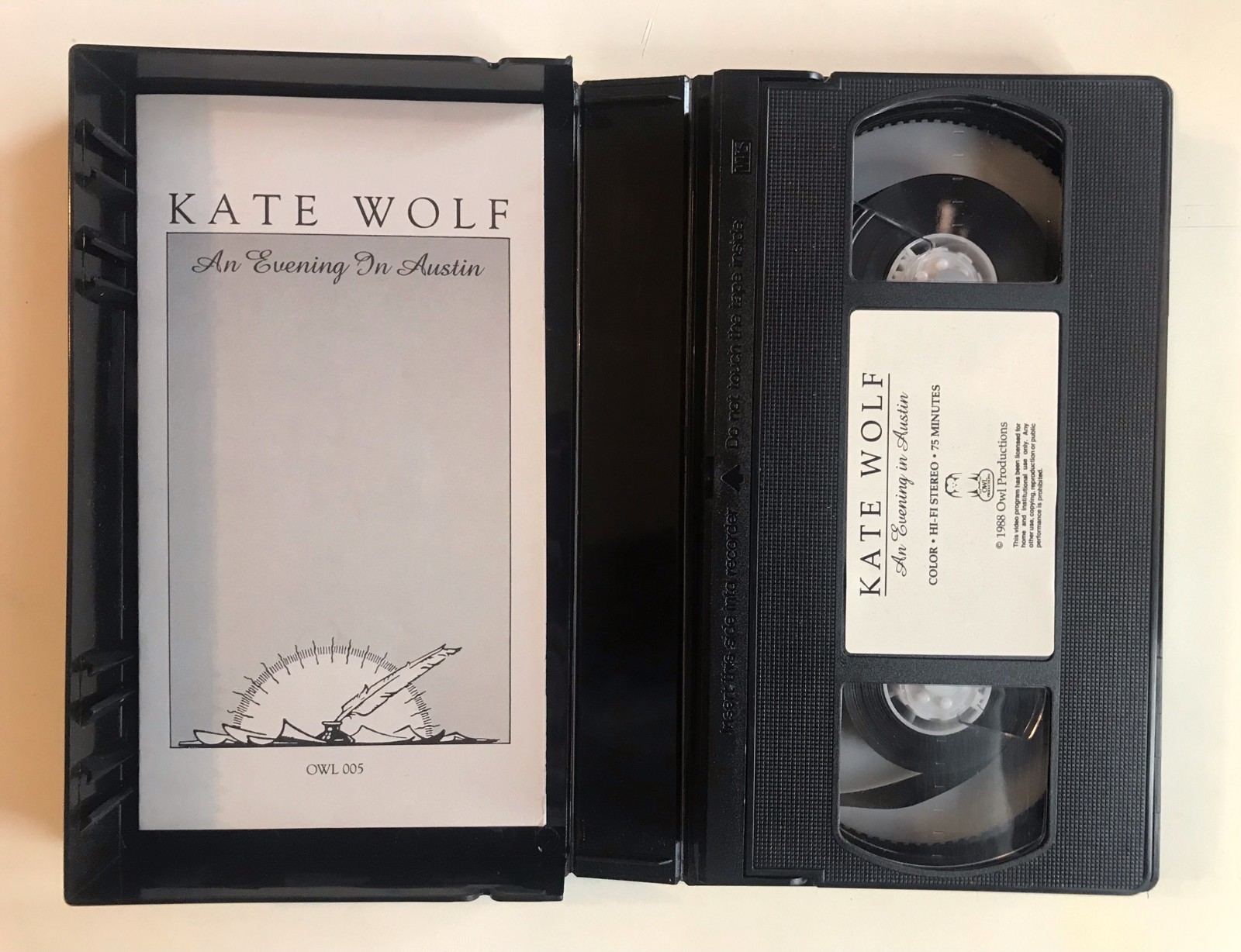 Kate Wolf – An Evening In Austin – VHS – Rare – Country – Folk