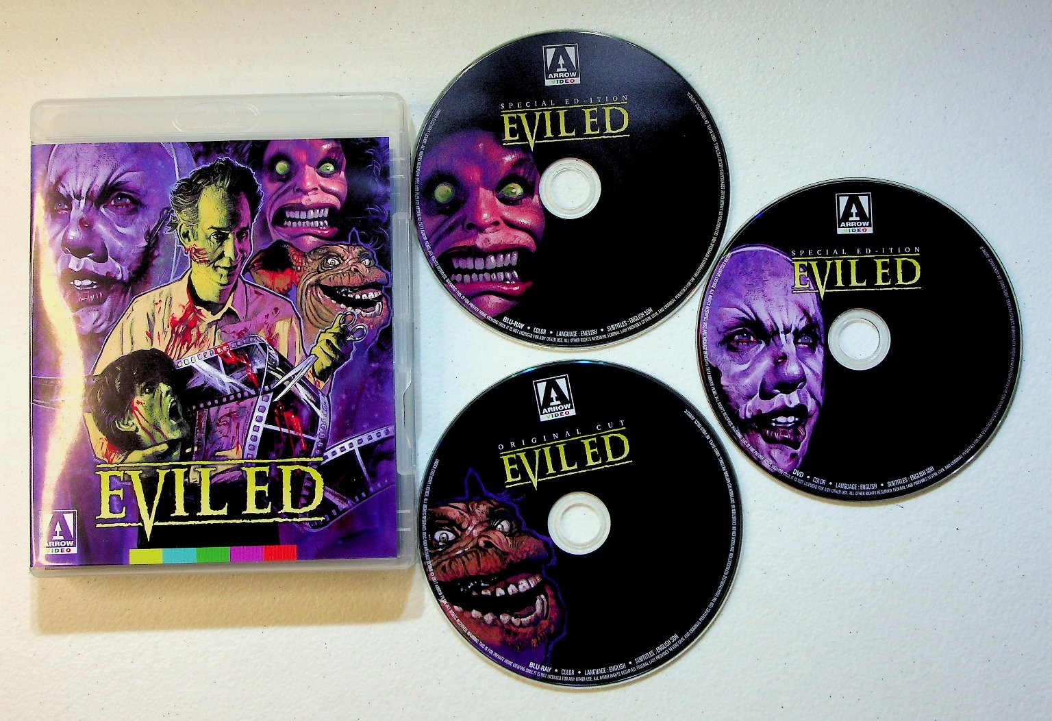 EVIL ED Blu-ray DVD (1995) Arrow Video Special Edition Anders Jacobsson