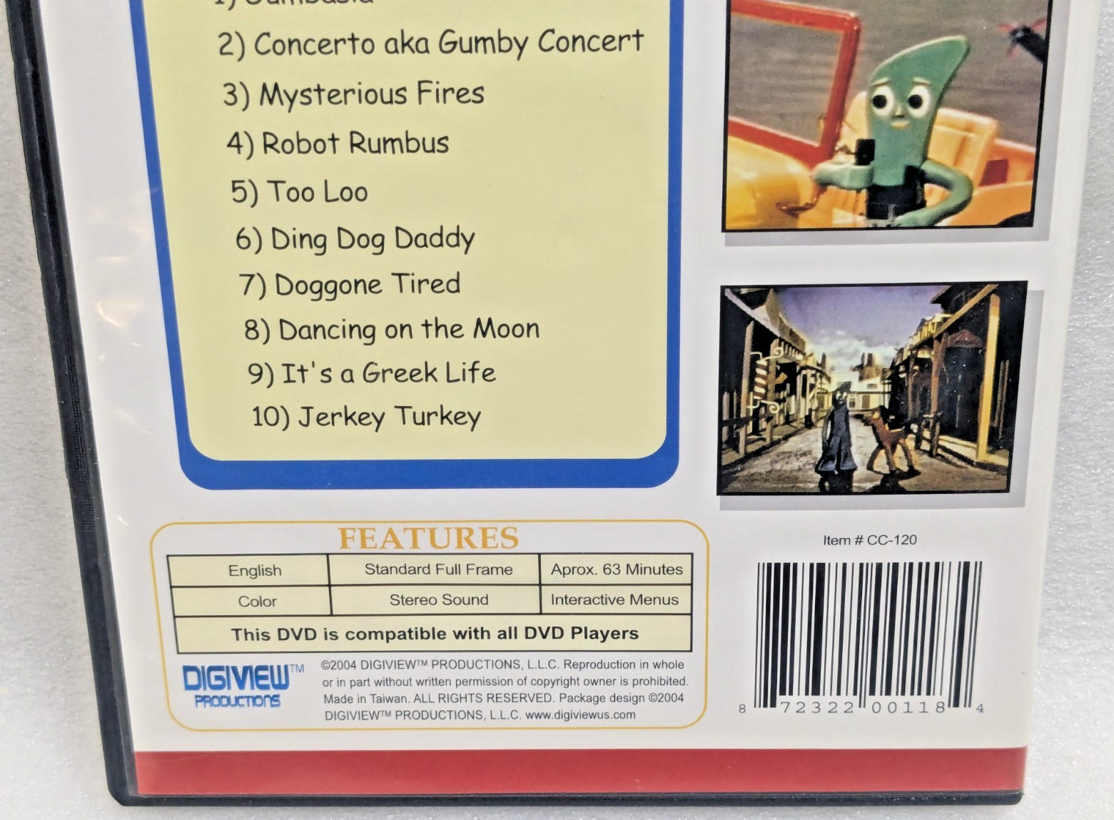 Gumby Gumbasia Cartoon Craze Vol 20 (DVD, 2004, Digiview Productions)