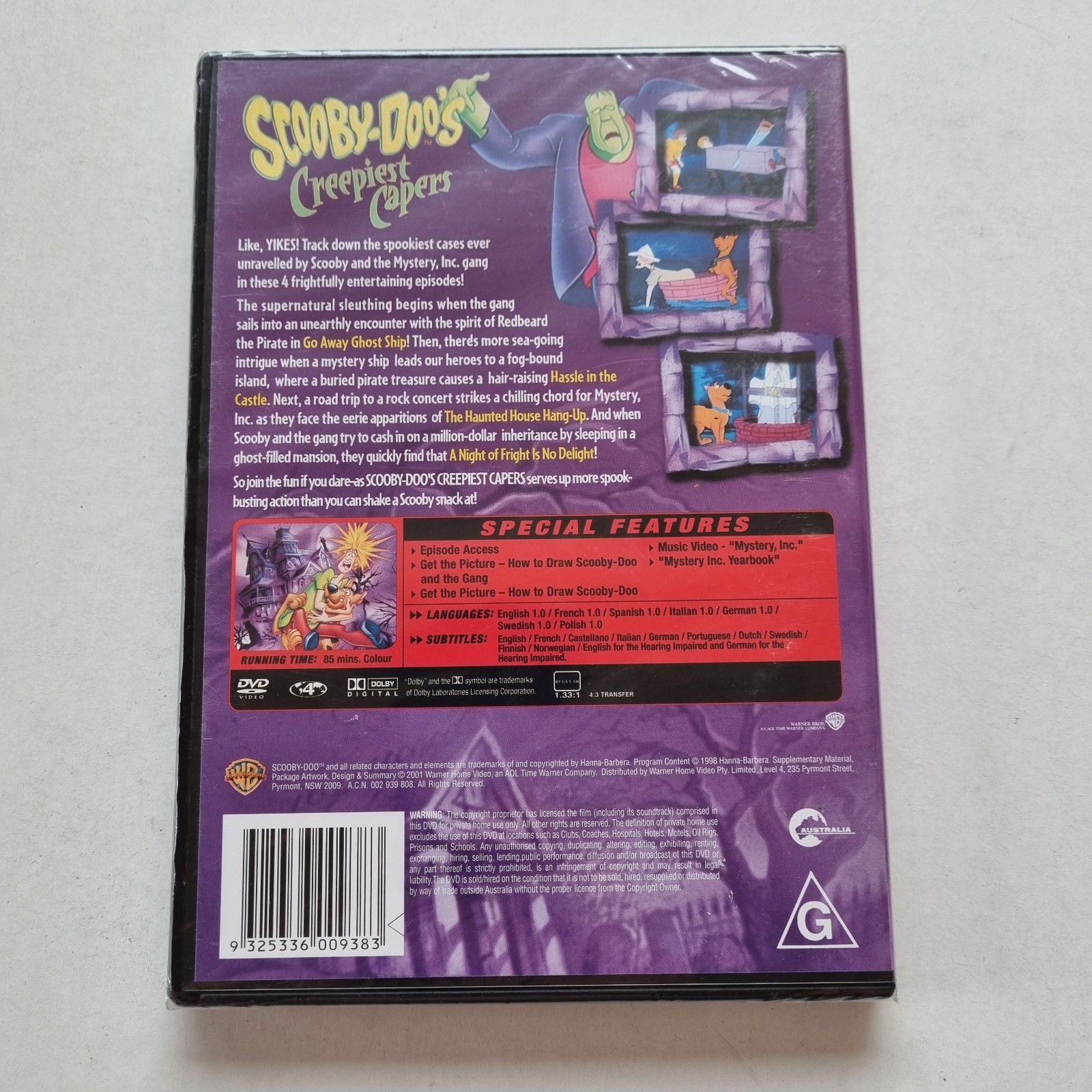 Scooby Doo’s Creepiest Capers (DVD 1998) Region 4 (80+ Mins of Spooky Mysteries)