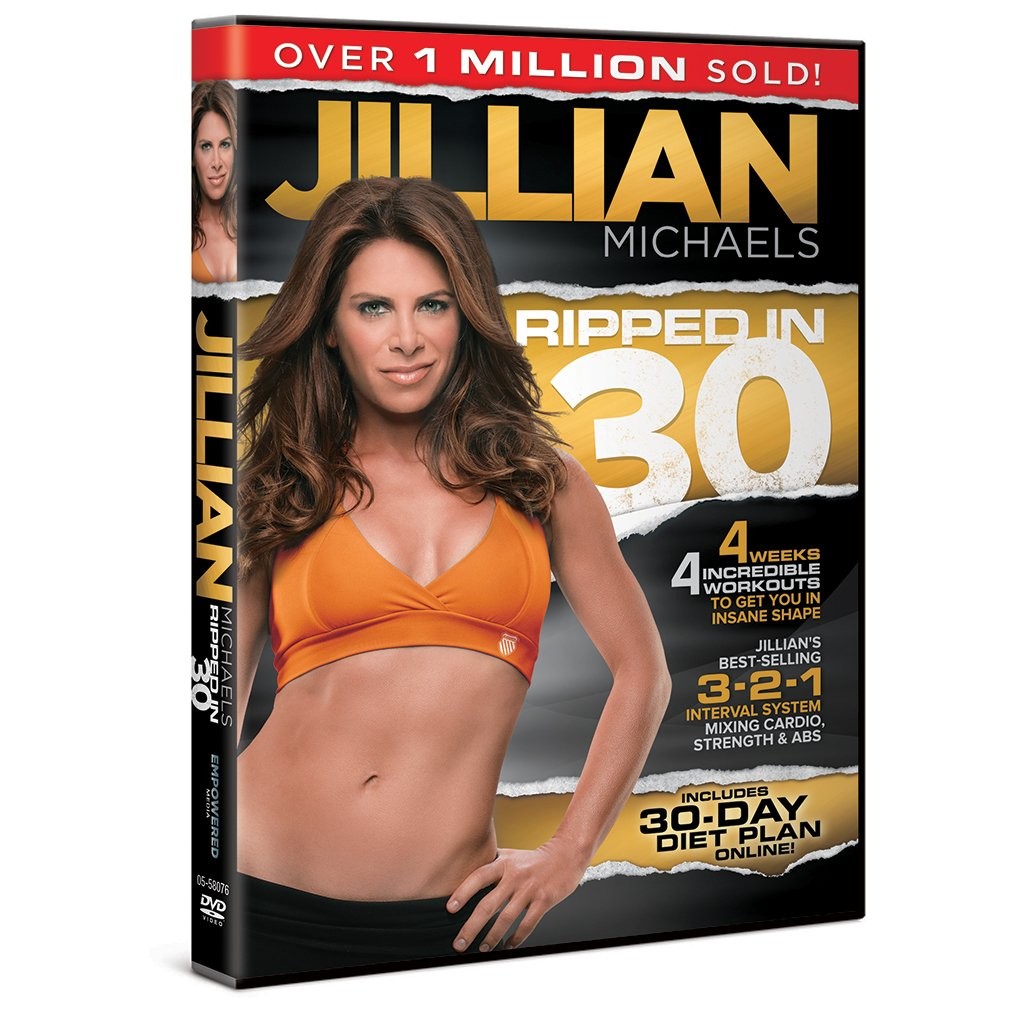 Ripped In 30 On DVD With Jillian Michaels Exercise Movie Very Good E32