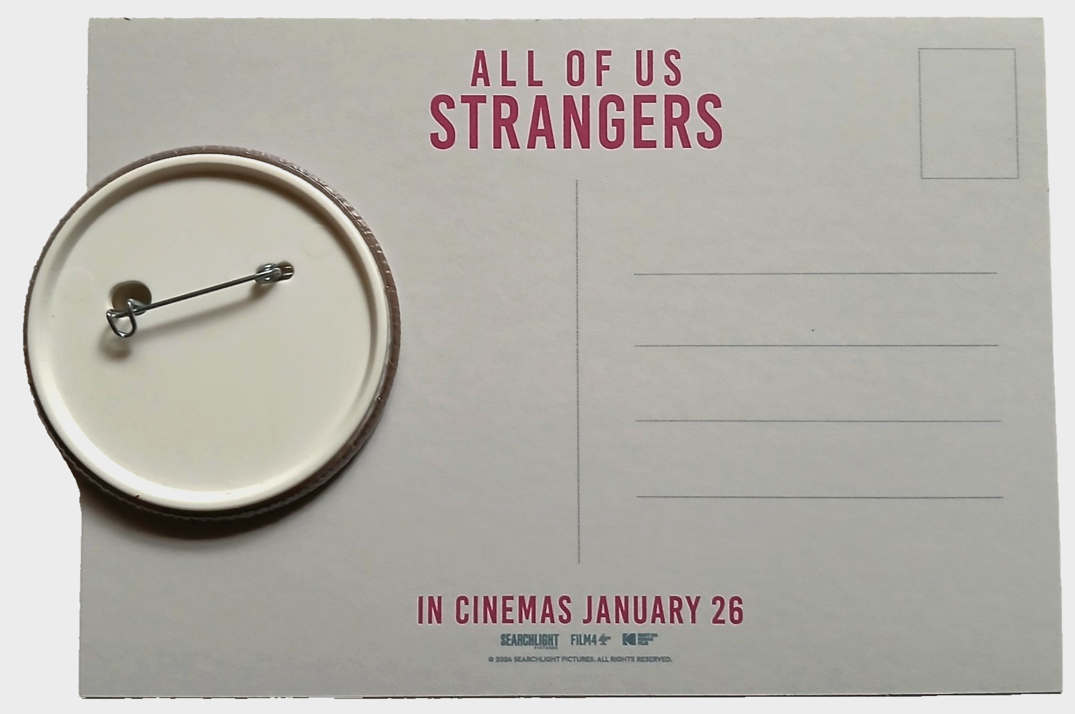 Paul Mescal All Of Us Strangers Promo Postcard & Gladiator 2 Badge