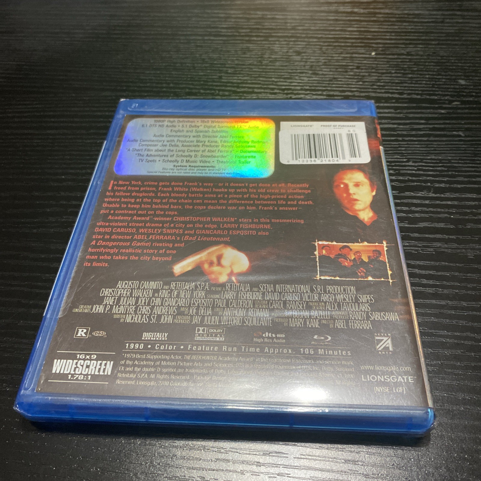 King of New York 1990 Blu-ray Starring Christopher Walken