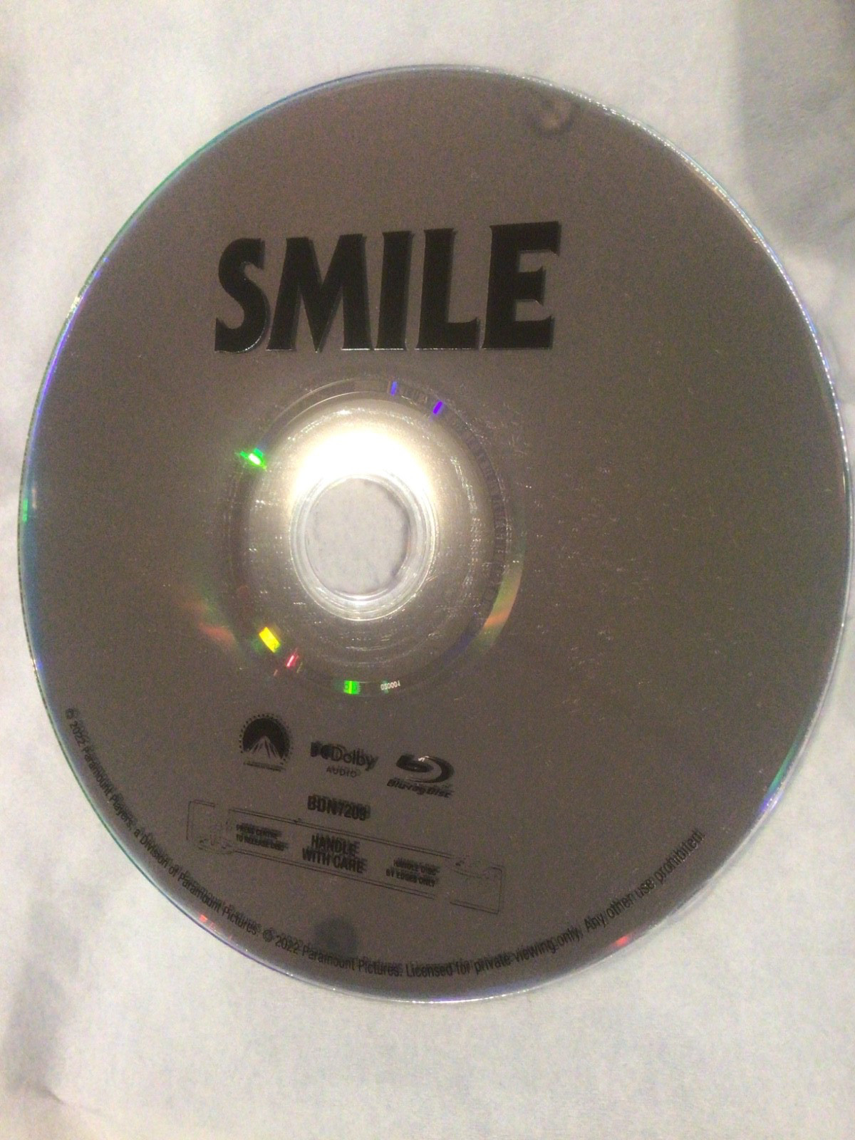 Smile (2022, Blu-ray, Rg0) Sosie Bacon, Parker Finn, Read Description, BRAND NEW