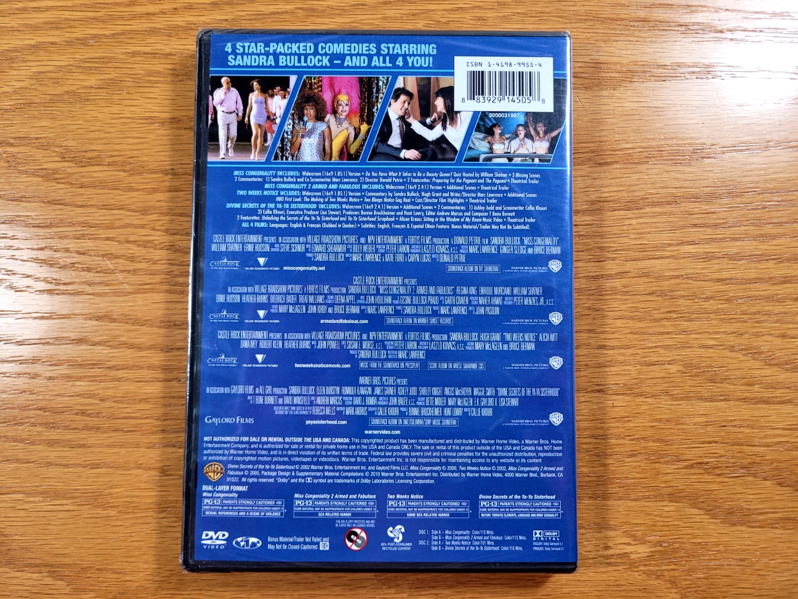 4 Film Favorites: Sandra Bullock Comedy Collection (DVD, 2-Disc Set, 2010) – NEW