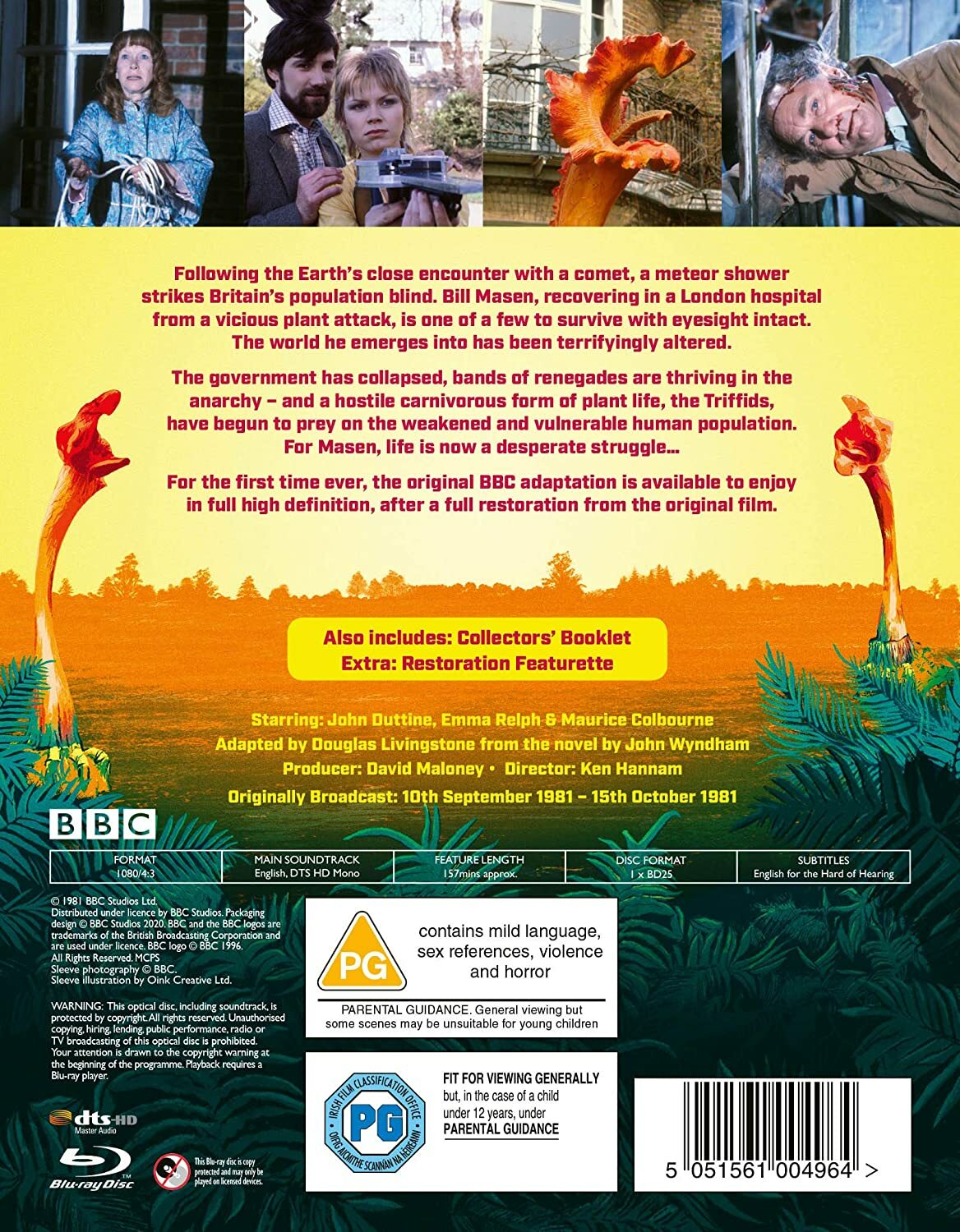 THE DAY OF THE TRIFFIDS (1981) Blu-Ray BRAND NEW (Please Read Full Description)