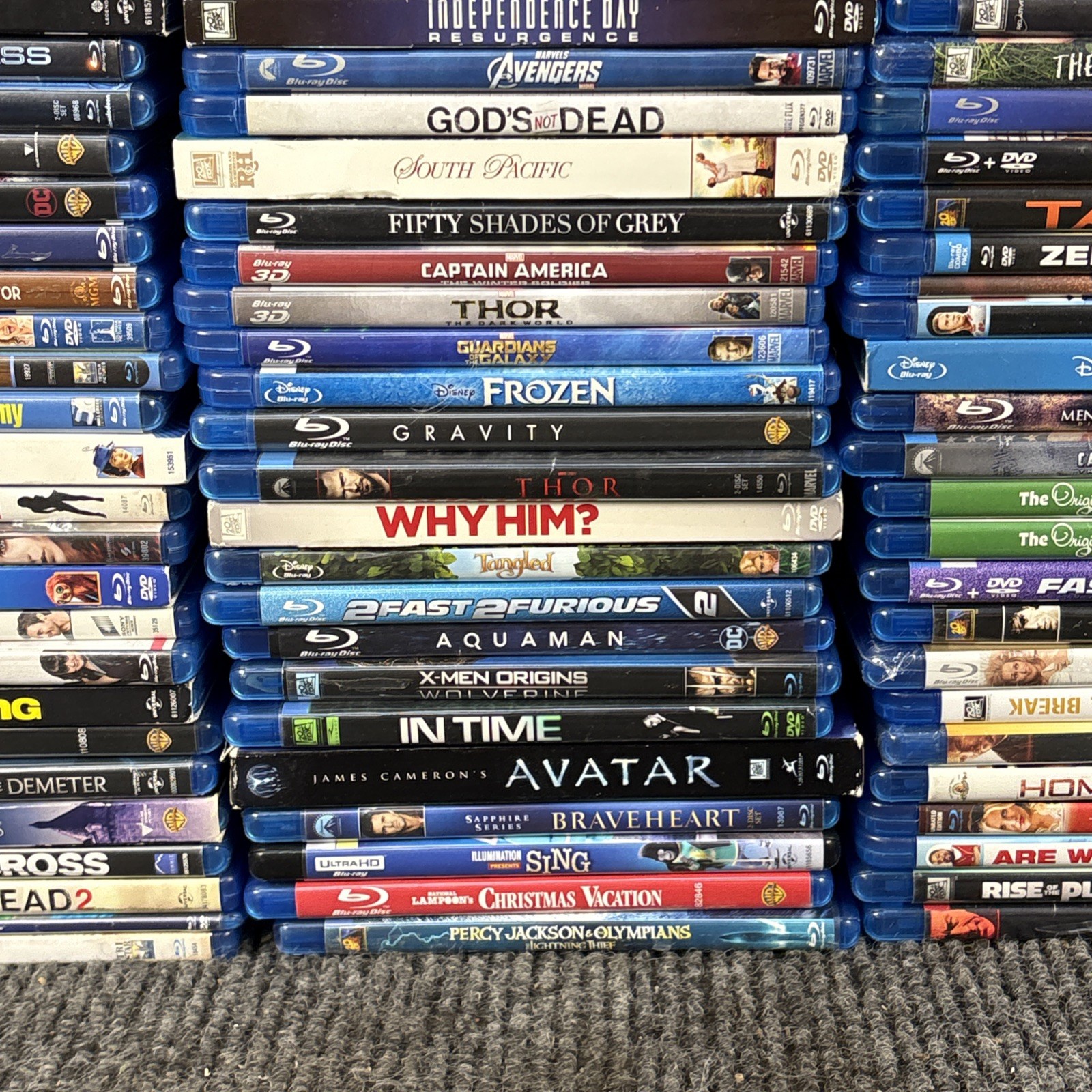 Huge Blu-ray Lot (90) Movies Action Adventure Drama Comedy Horror Kid Childrens
