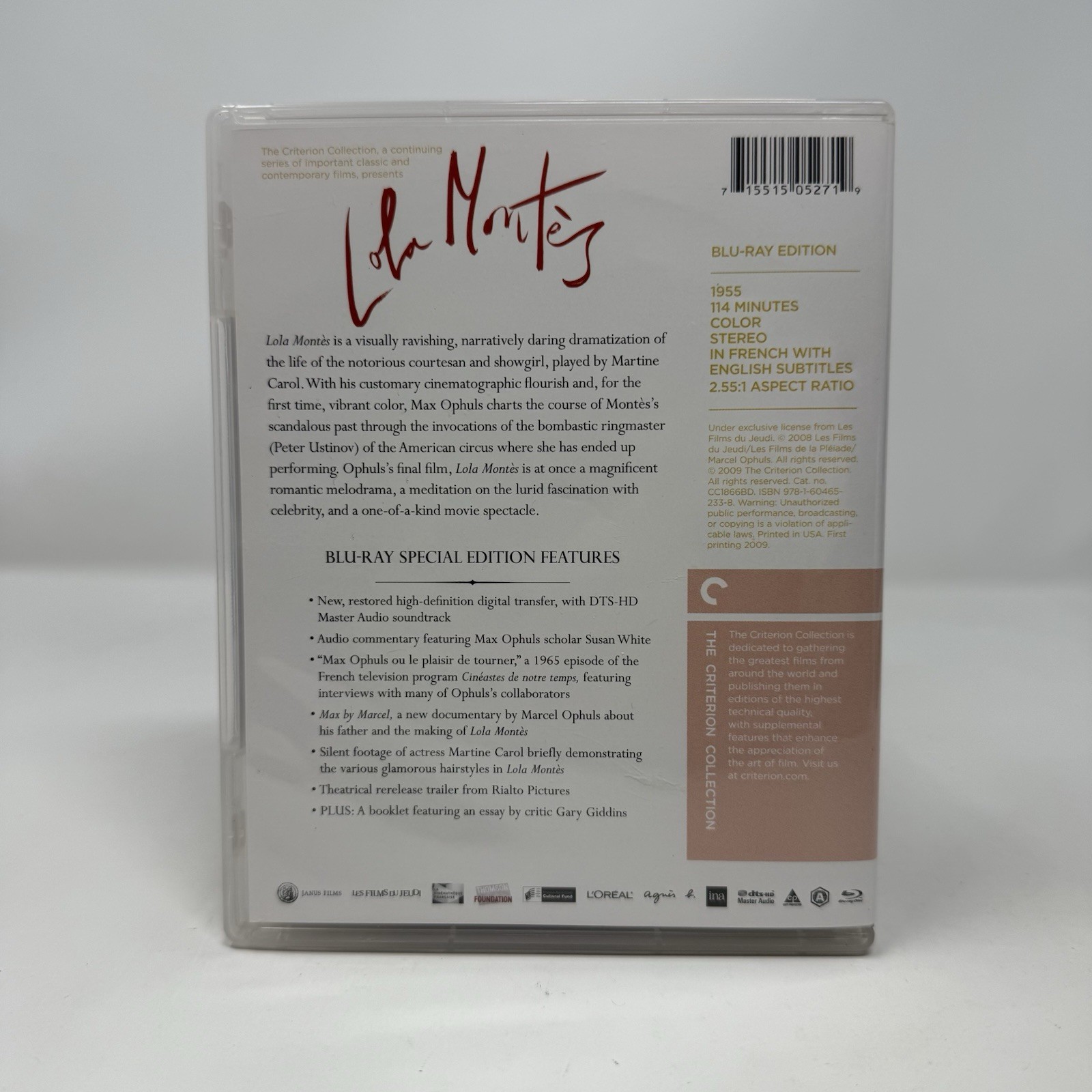 Lola Montes (1955) (Blu-Ray, 2009, The Criterion Collection 503) Max Ophuls
