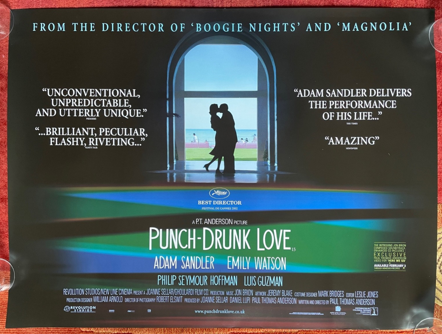 PUNCH DRUNK LOVE (2002) Original Quad Movie Poster Paul Thomas Anderson RARE