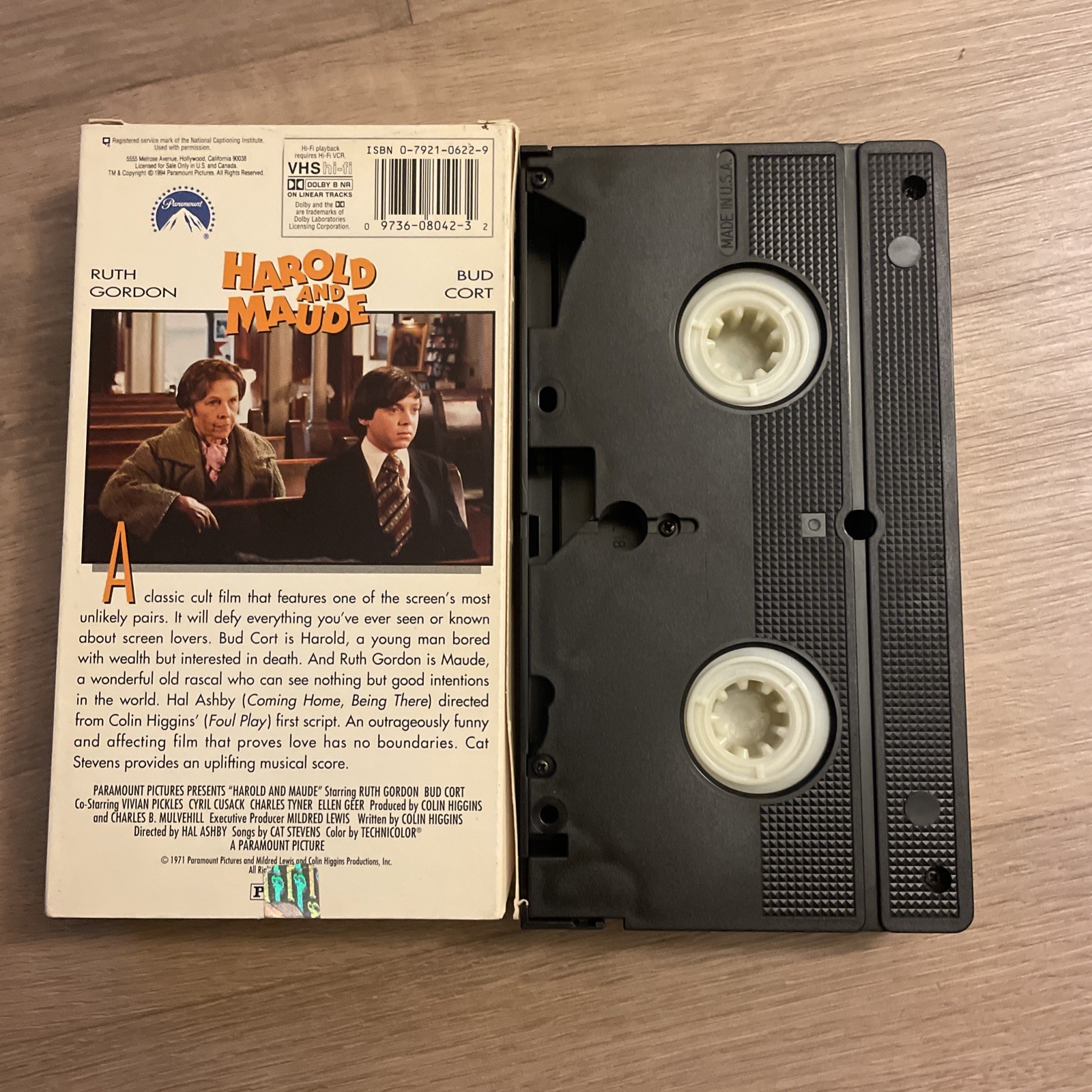 Harold and Maude VHS 1994 Ruth Gordon Bud Cort Cat Stevens Music