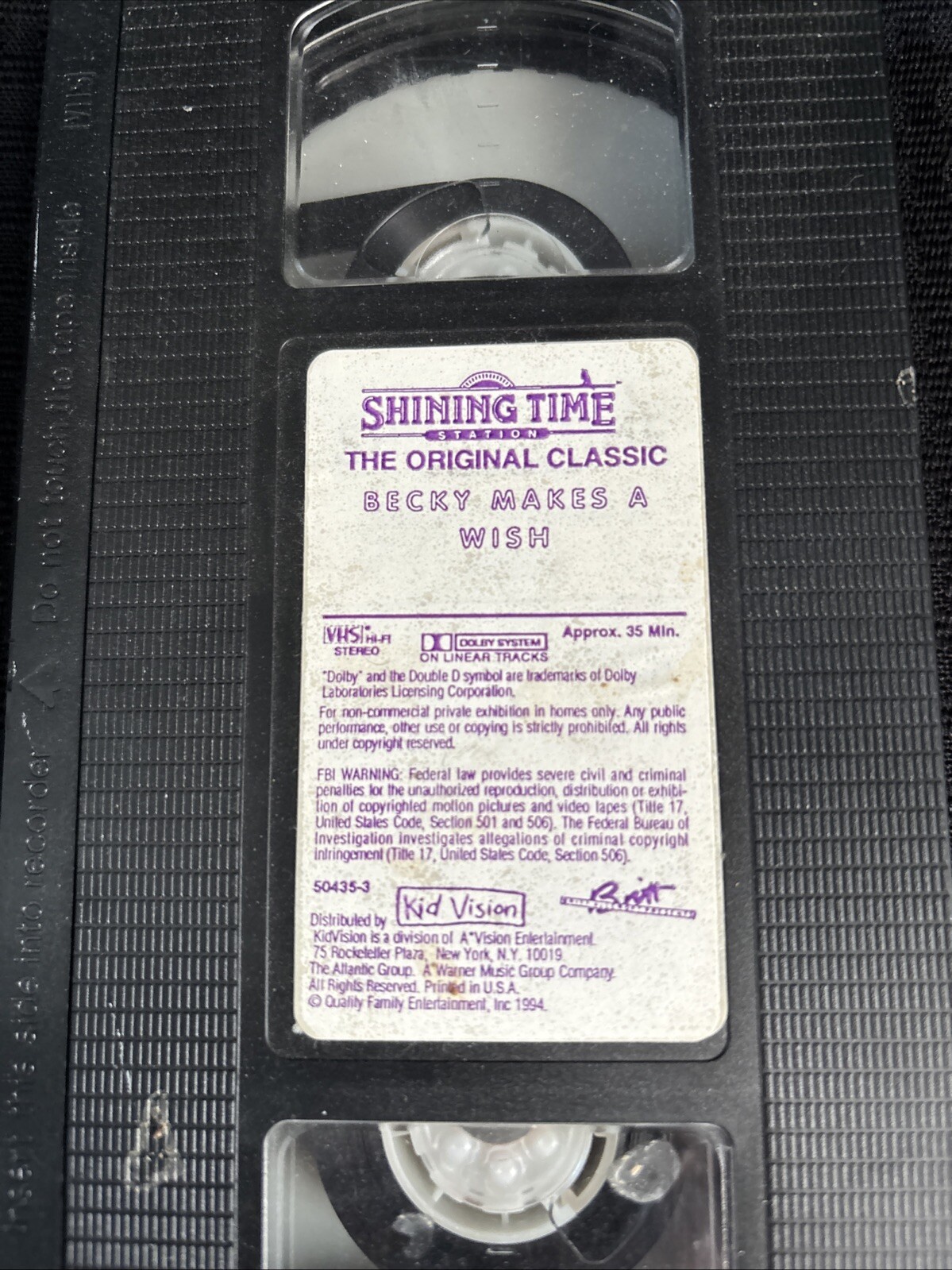 Vtg Shining Time Station: Becky Makes a Wish Thomas Tank Engine VHS Tape 1993