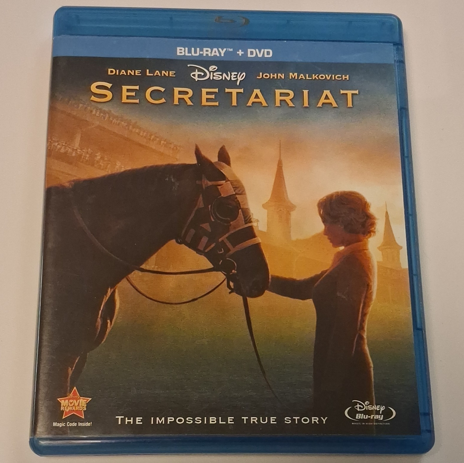 Disney Secretariat Blu-ray+DVD 2-Disc Combo Diane Lane John Malkovich 2010